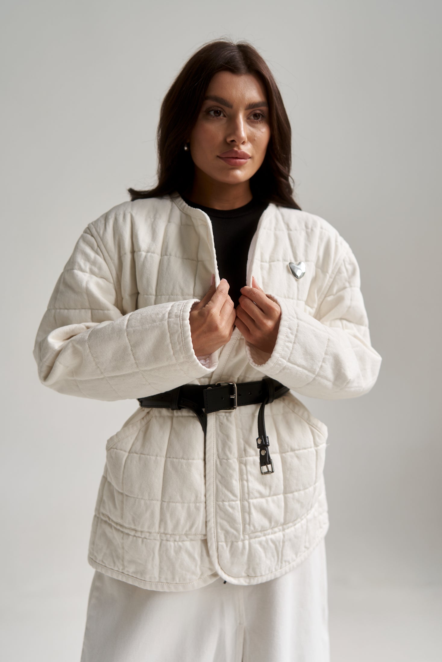 Denim Liner Jacket White
