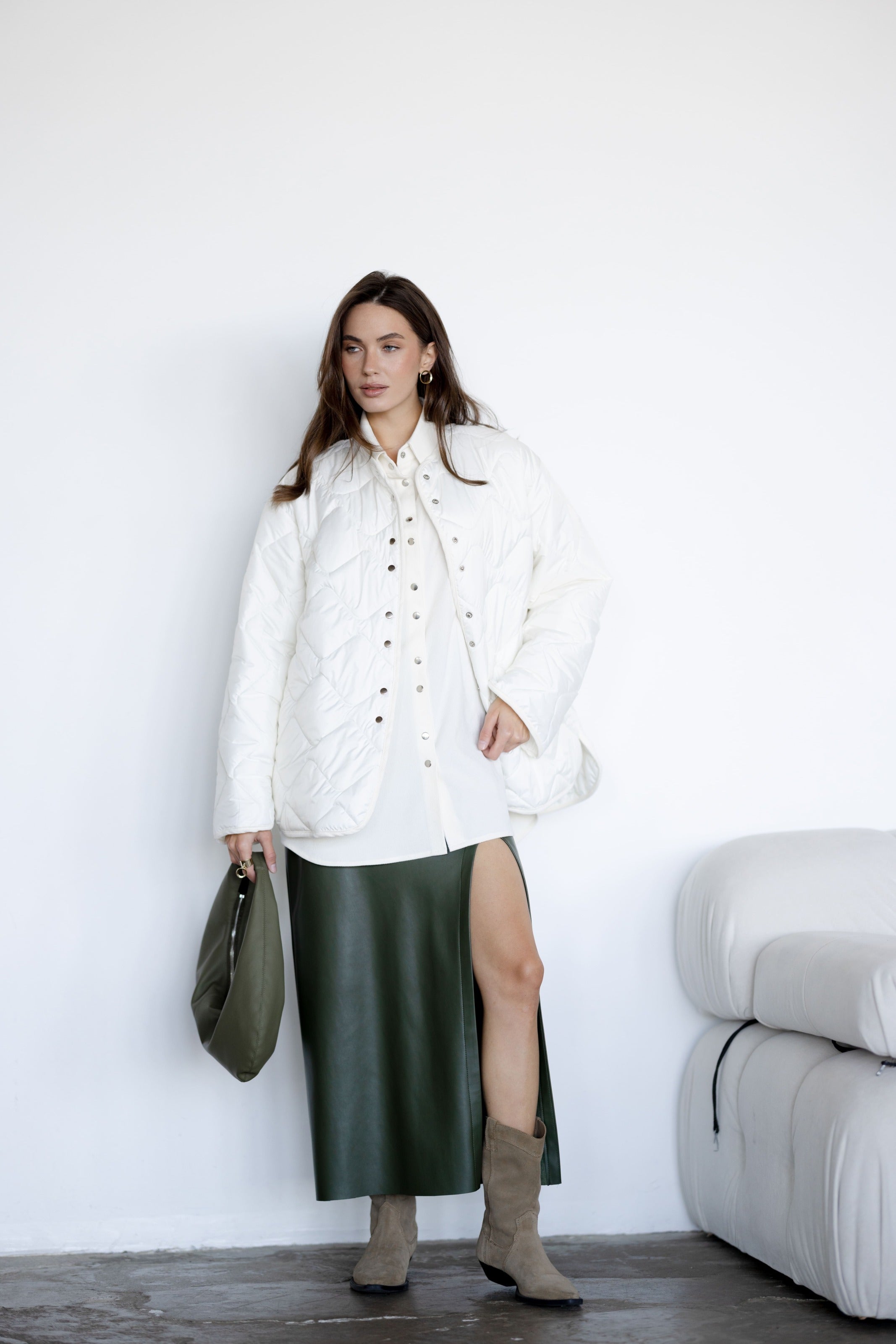 Polyester Liner Jacket White