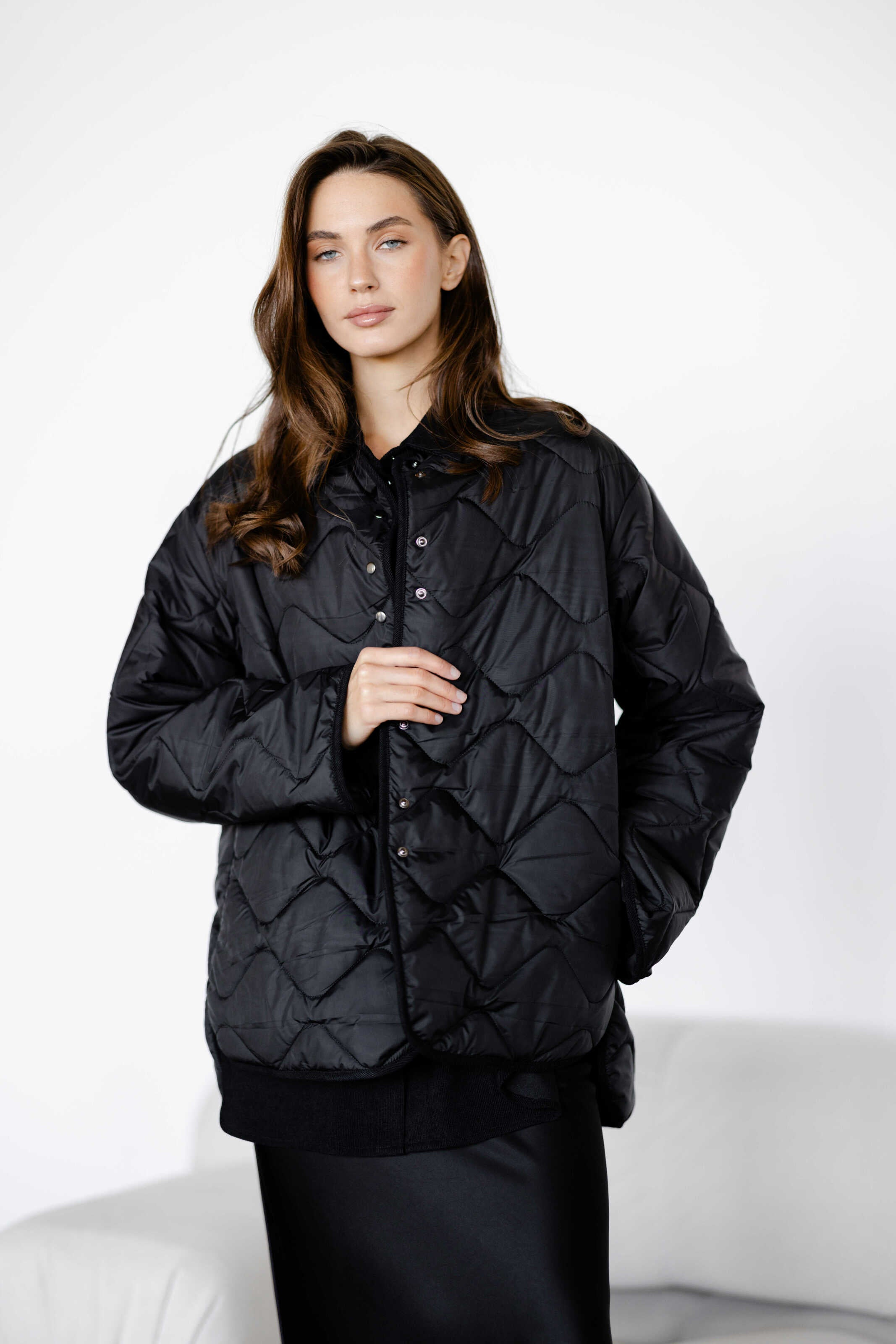 Polyester Liner Jacket Black