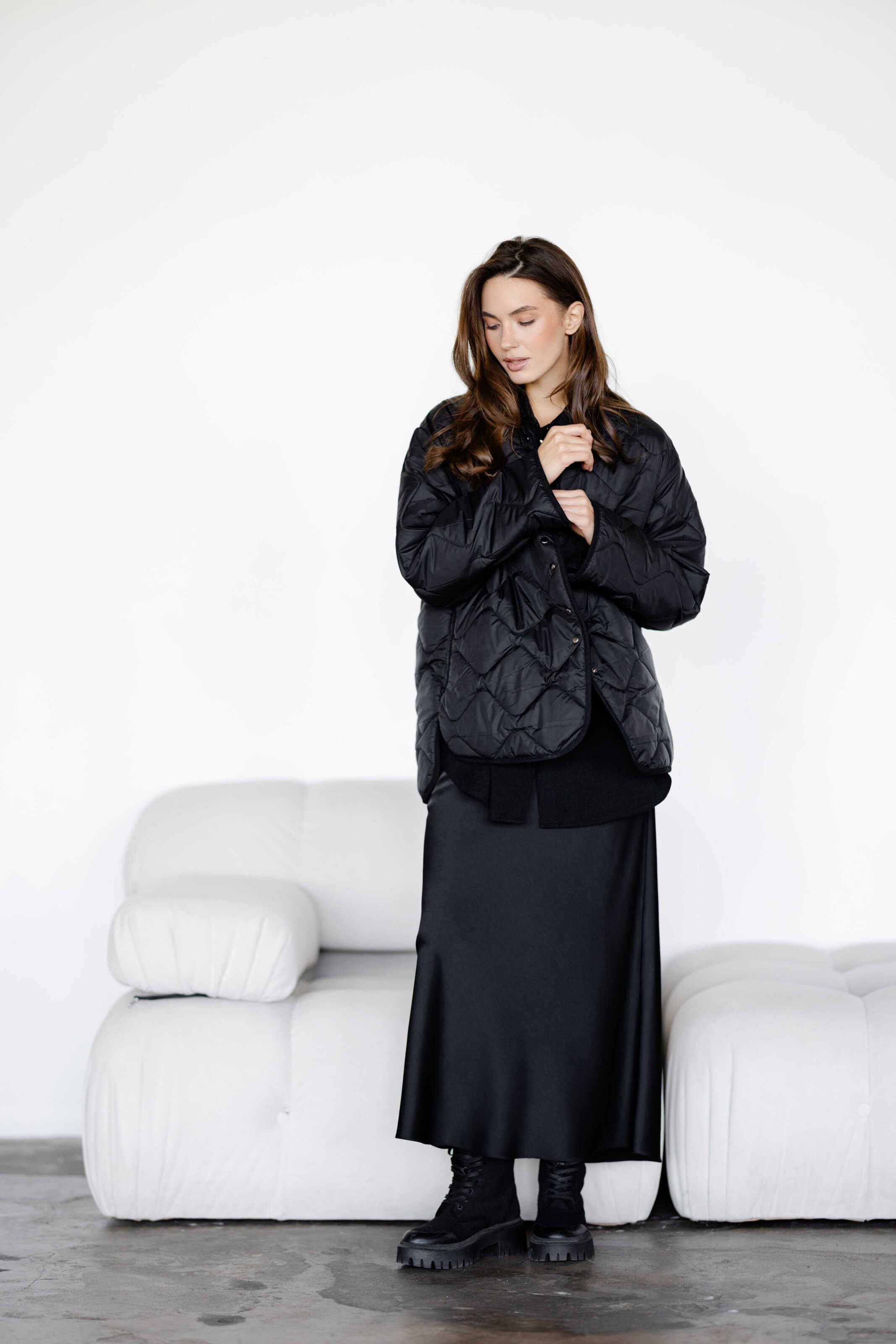 Polyester Liner Jacket Black