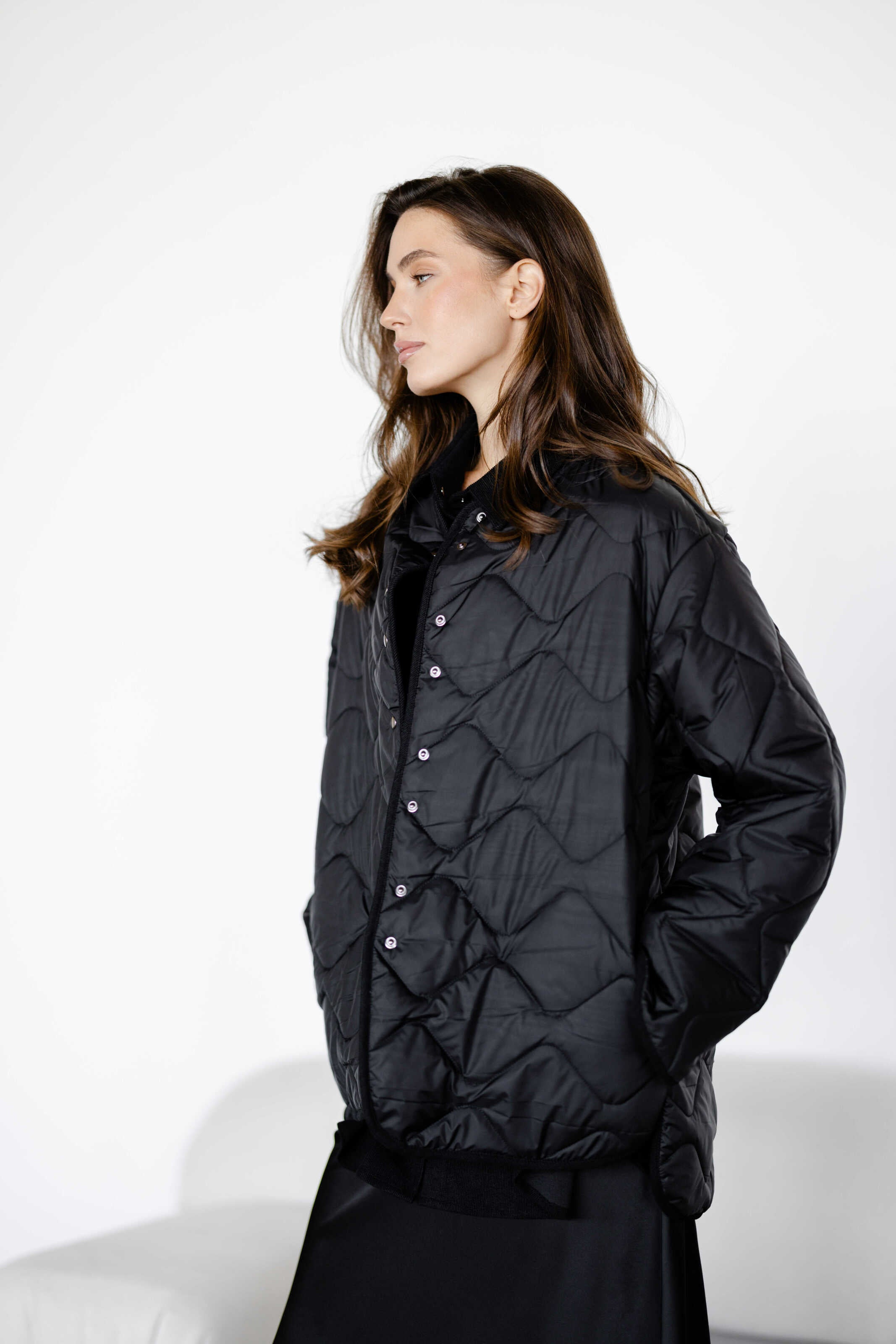 Polyester Liner Jacket Black