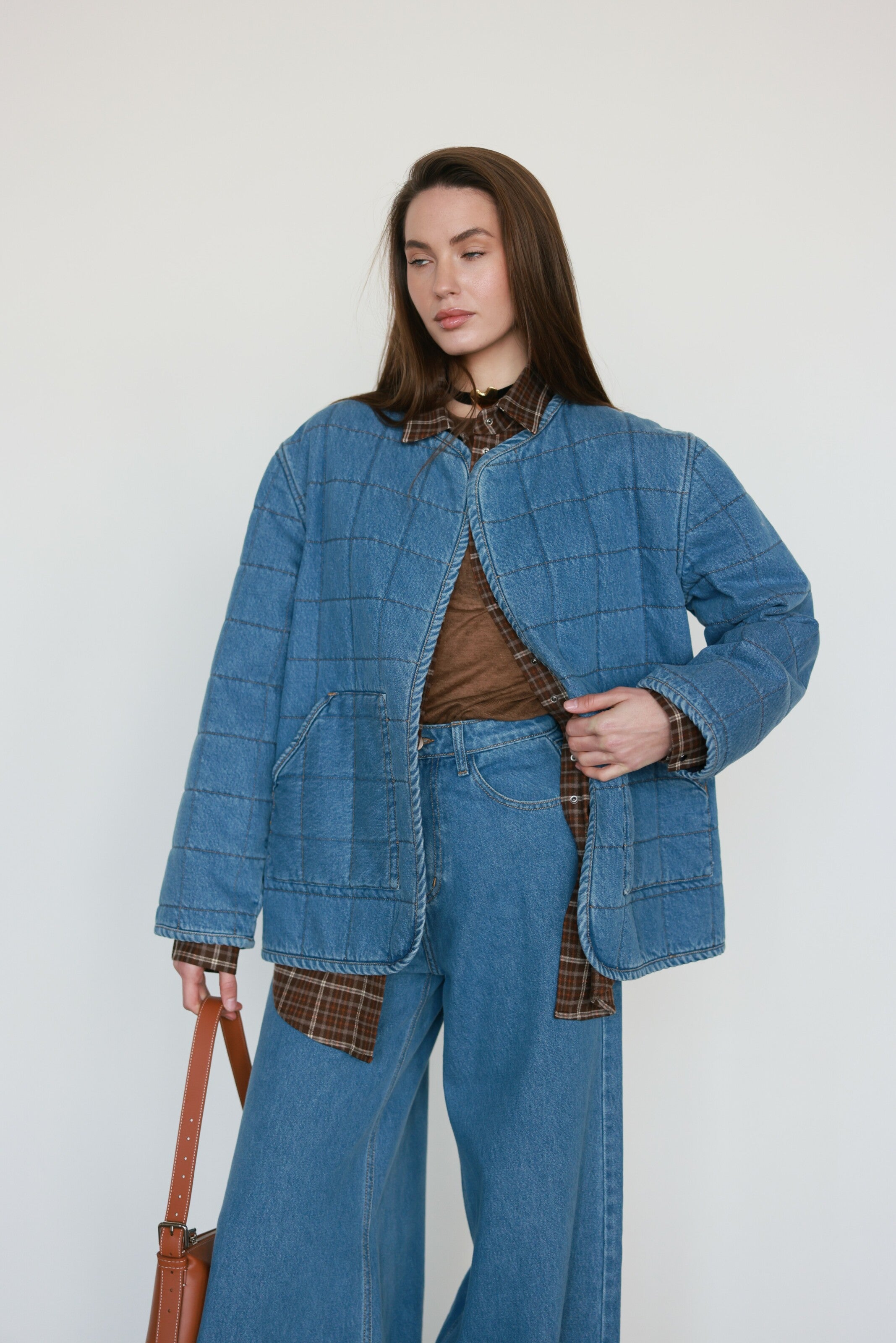 Denim Liner Jacket Blue