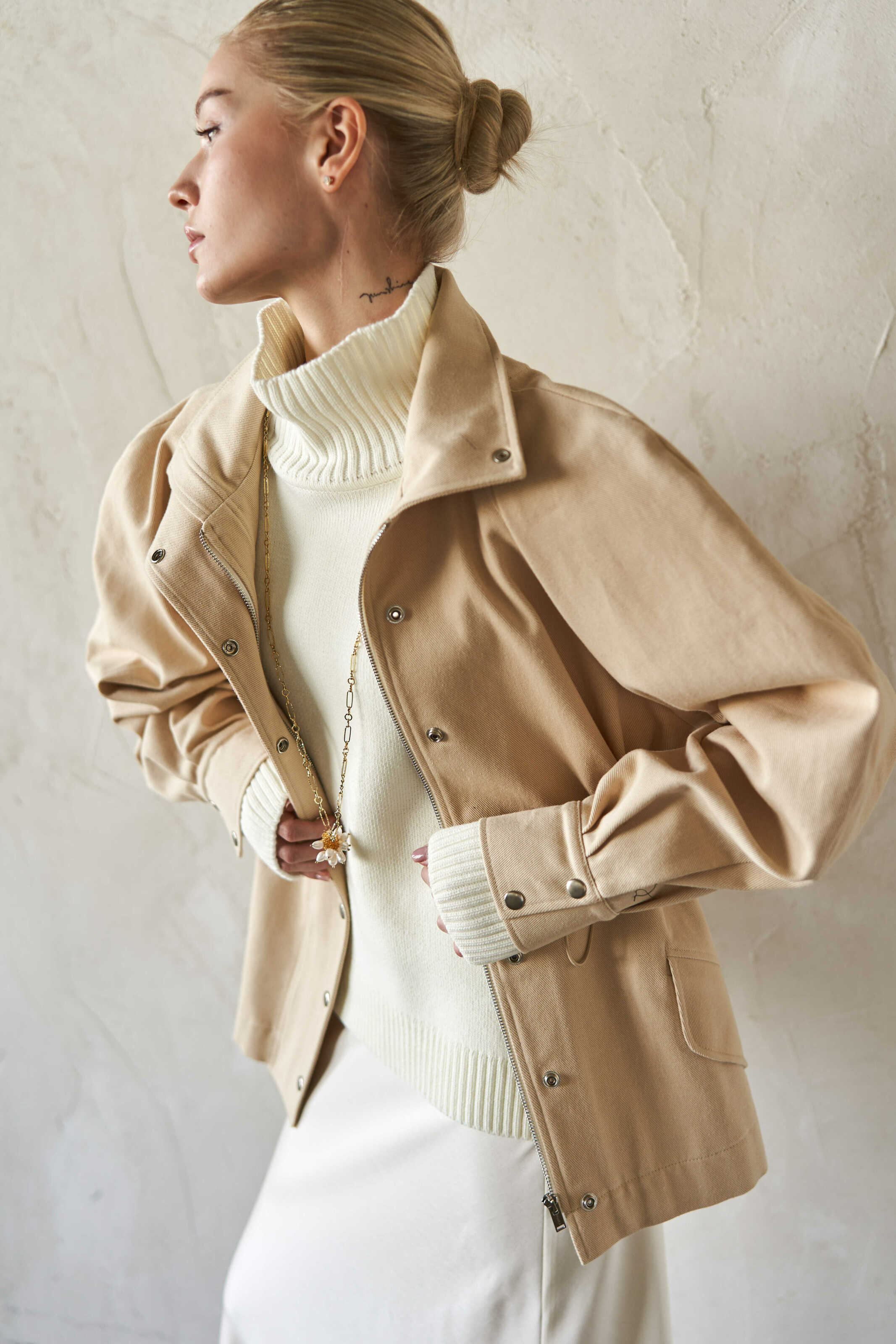 Sand Denim/Cotton Jacket