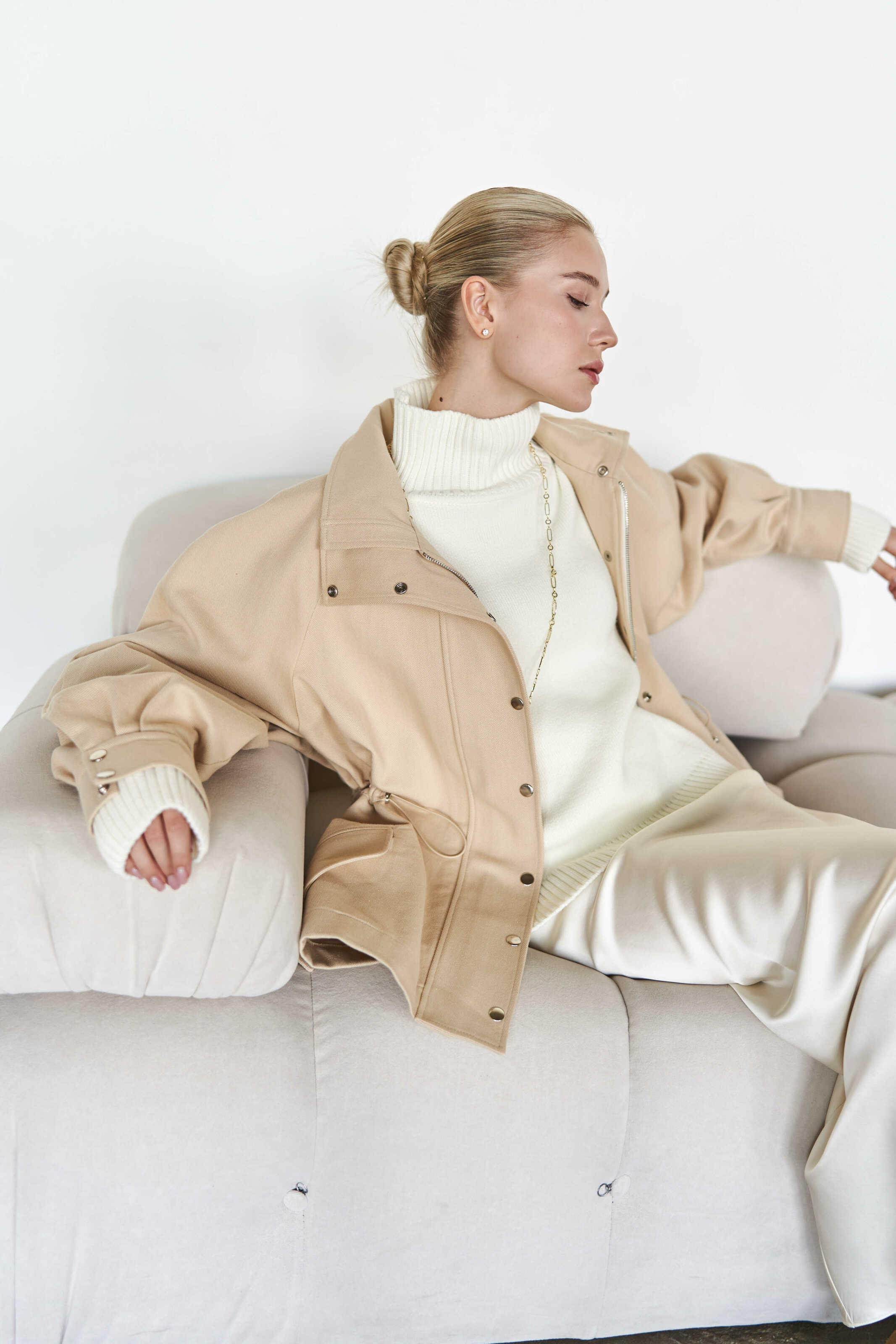 Sand Denim/Cotton Jacket