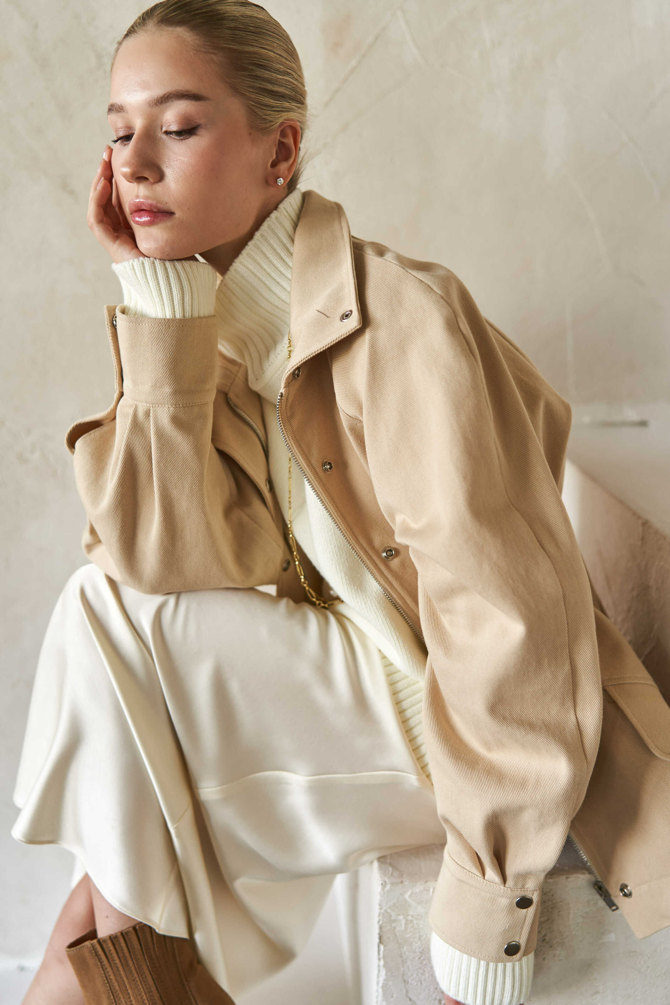 Sand Denim/Cotton Jacket