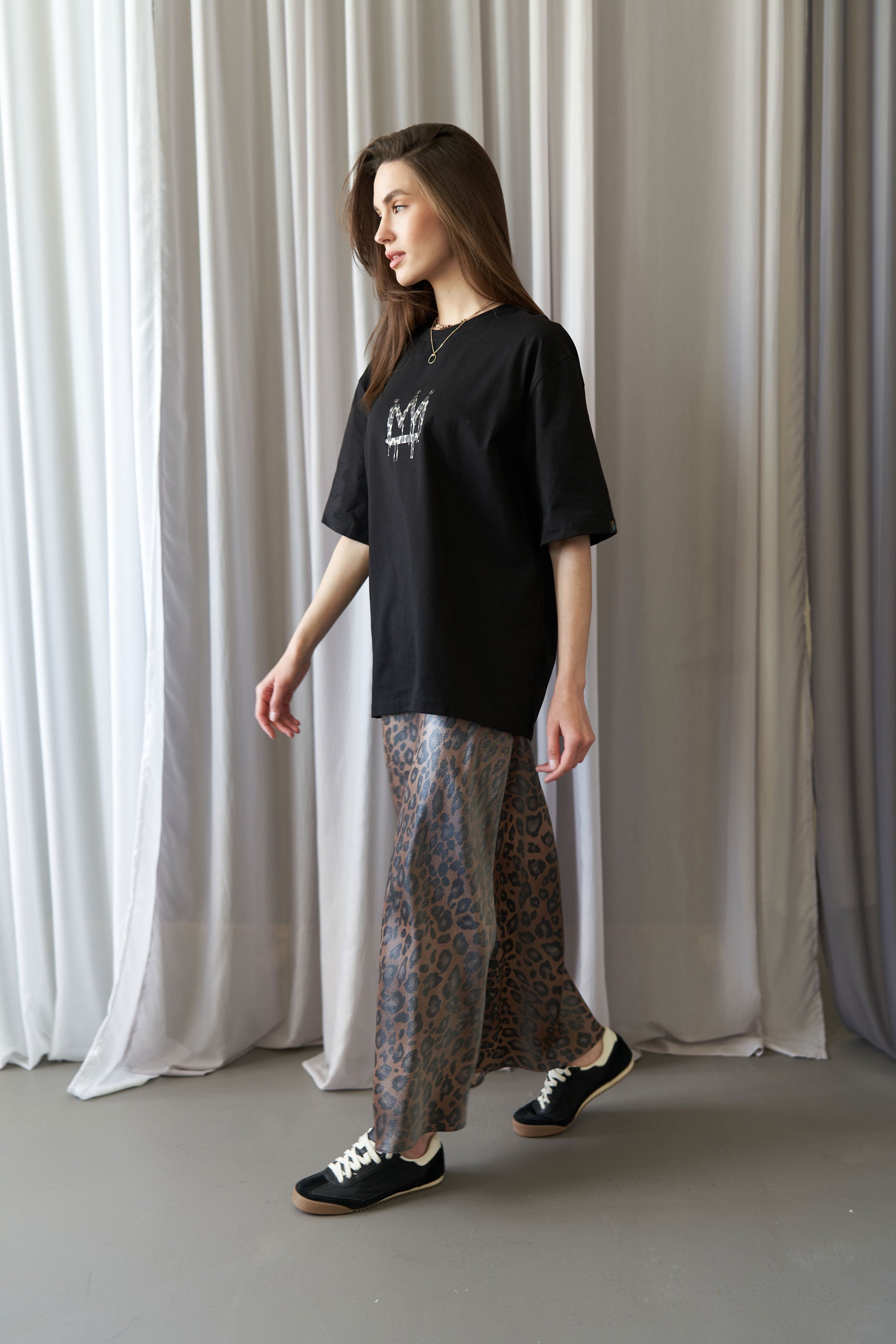 Maxi skirt leopard Brown