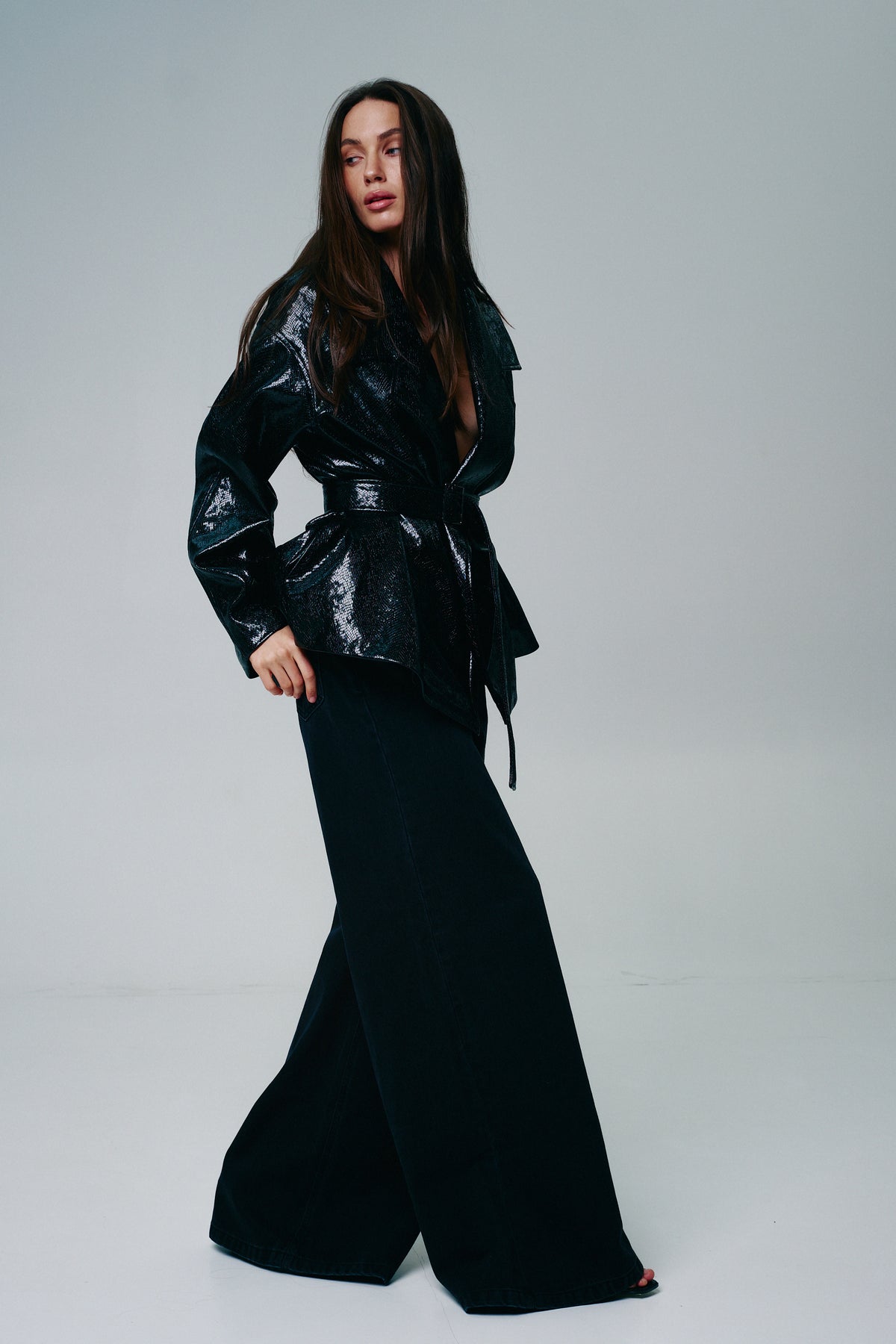 Wide-Leg Palazzo Jeans