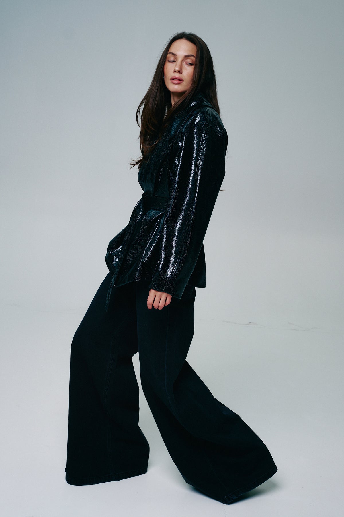 Wide-Leg Palazzo Jeans