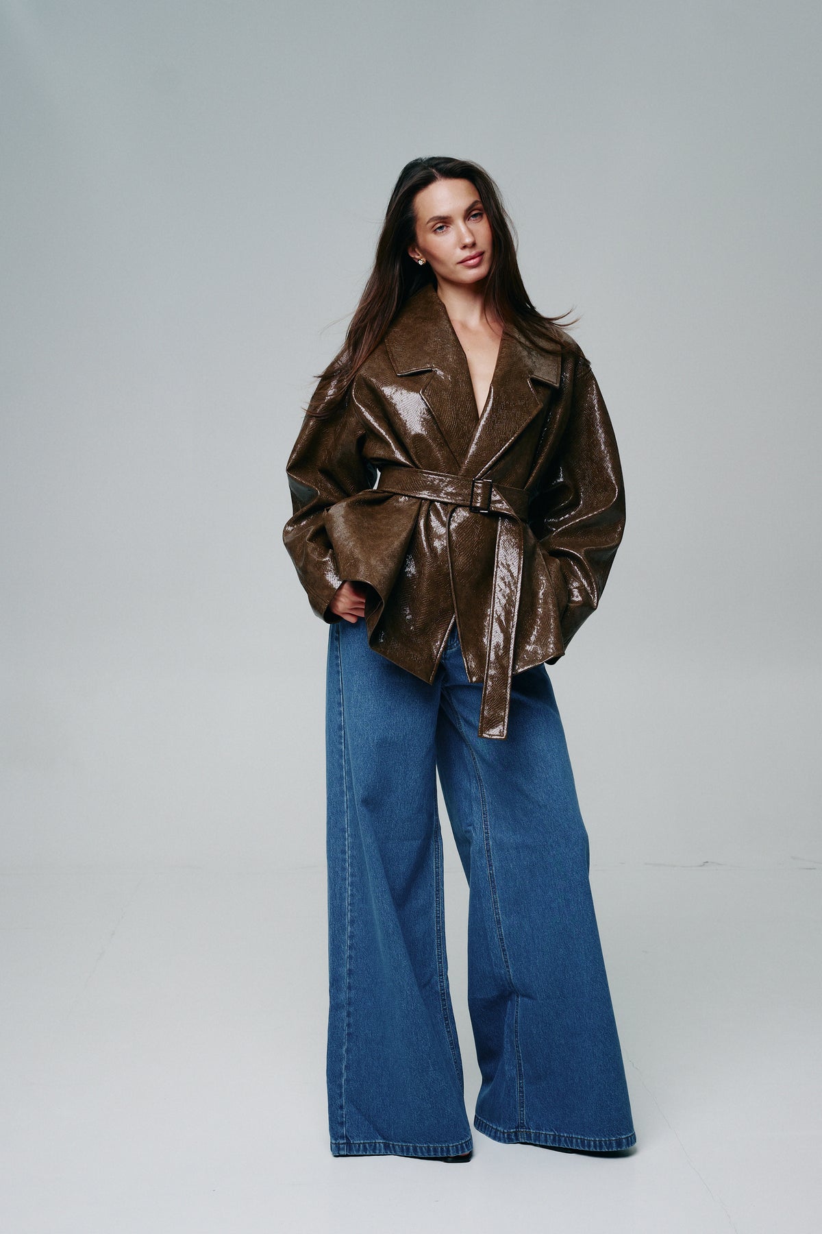 Wide-Leg Palazzo Jeans