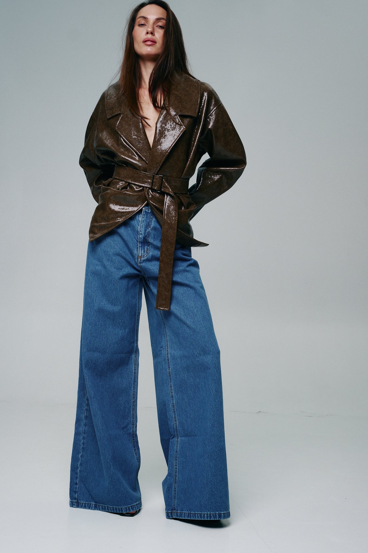 Wide-Leg Palazzo Jeans