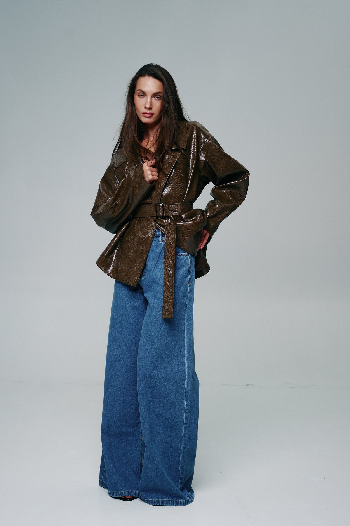 Wide-Leg Palazzo Jeans