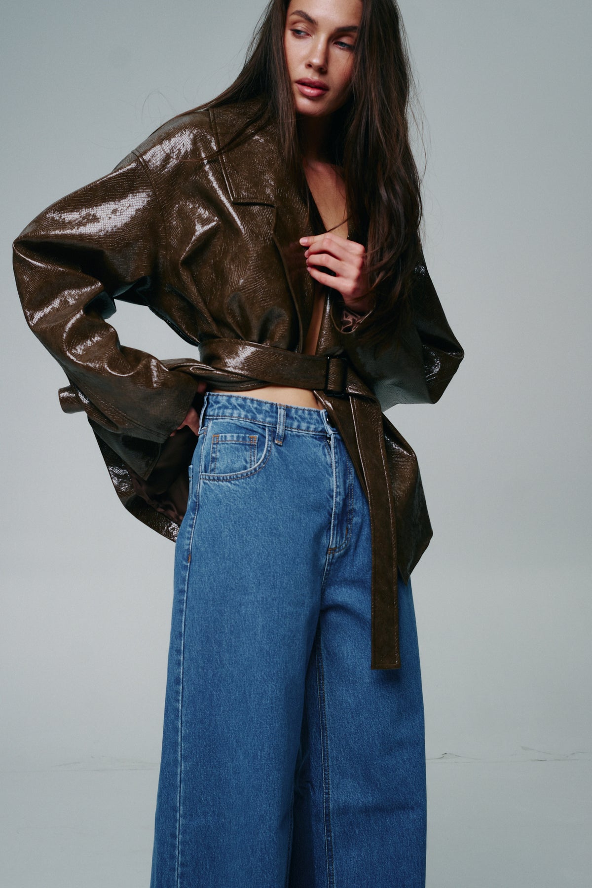 Wide-Leg Palazzo Jeans