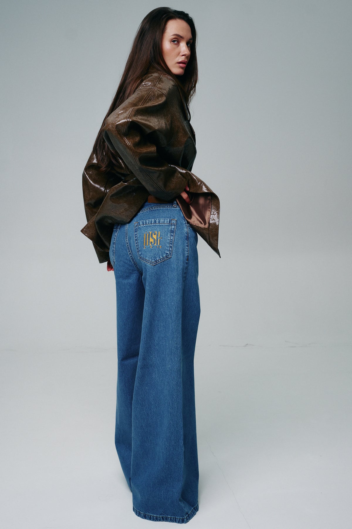 Wide-Leg Palazzo Jeans