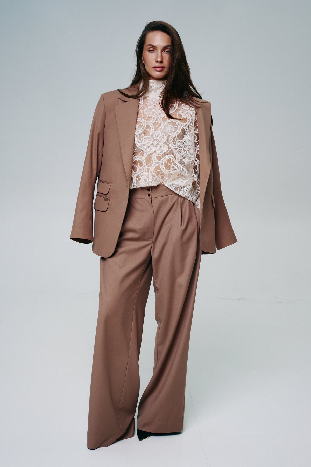 Palazzo Trousers in Italian Suiting Fabric