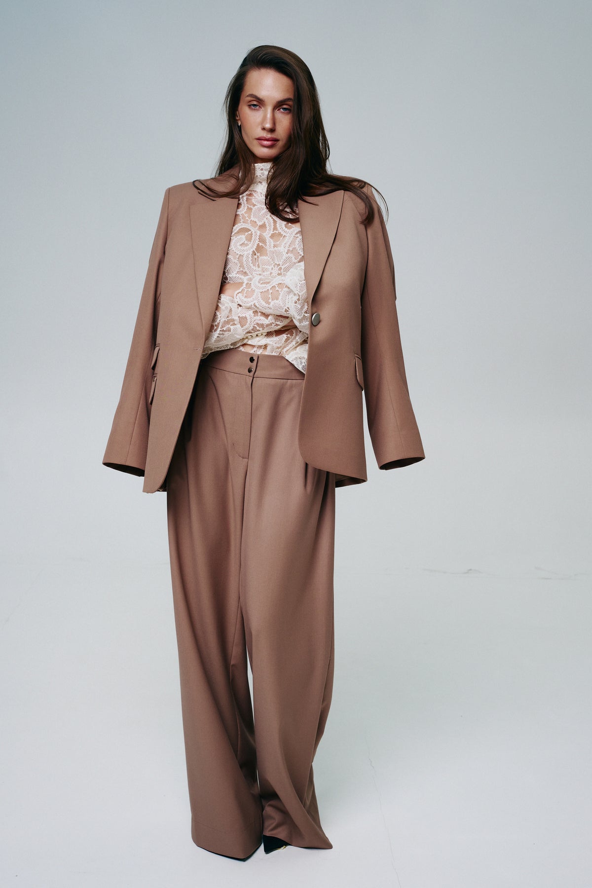 Oversized Blazer in Italian Suiting Fabric