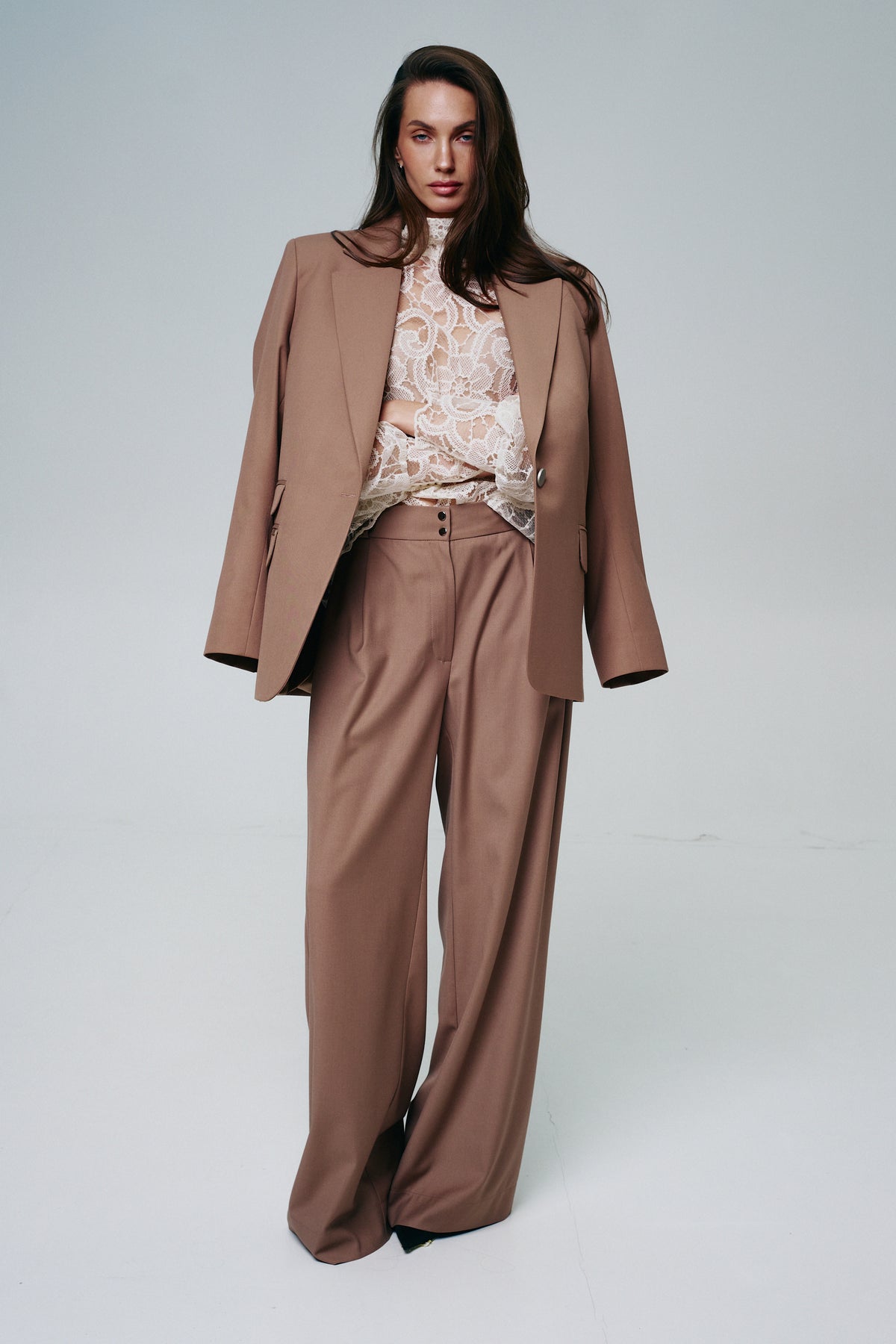 Oversized Blazer in Italian Suiting Fabric