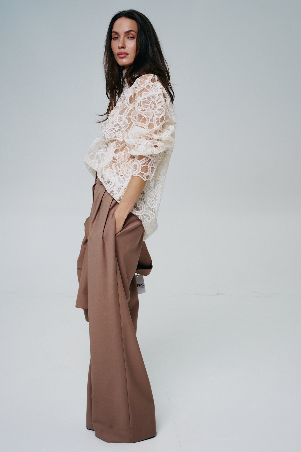 Palazzo Trousers in Italian Suiting Fabric