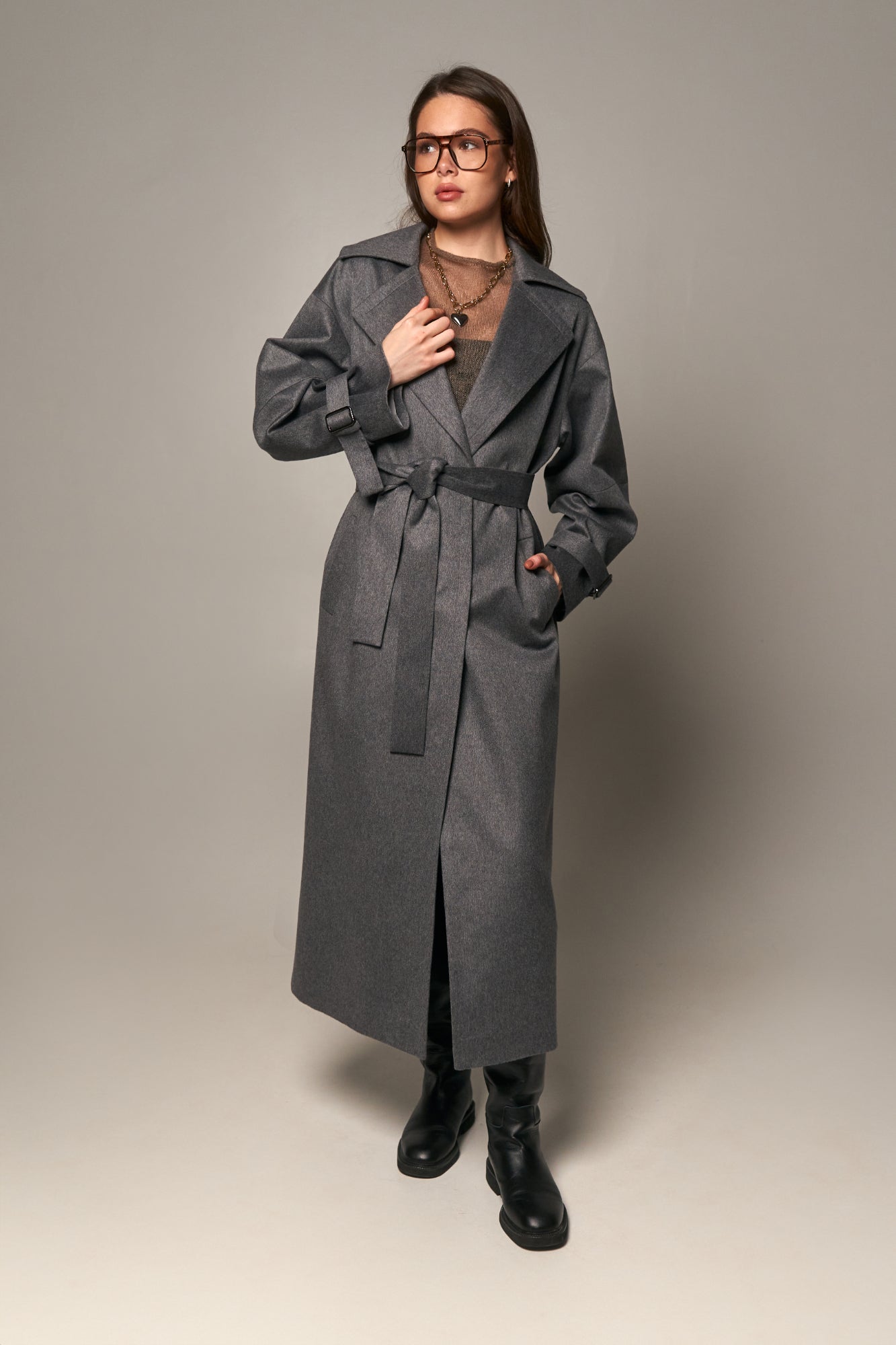 Loro Piana Cashmere Coat Gray