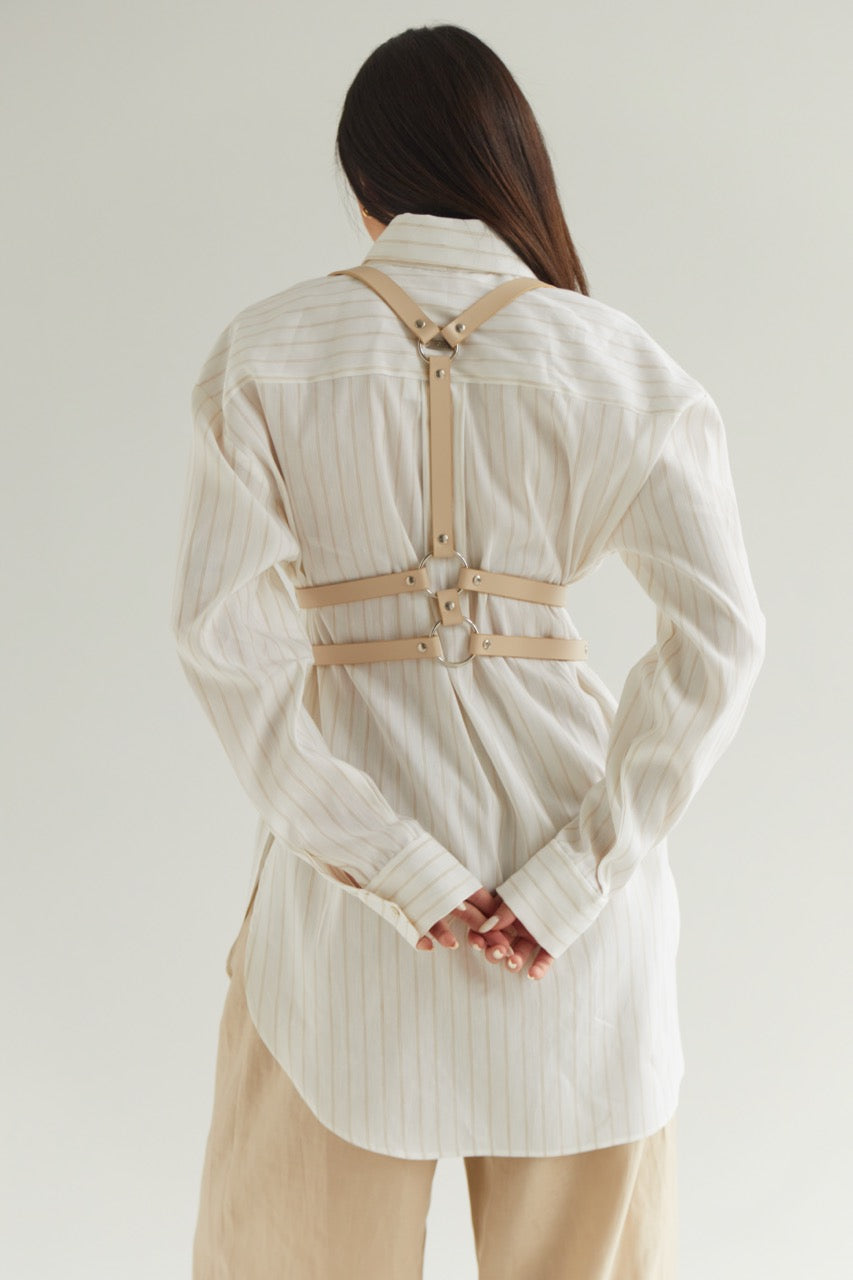 Beige Harness Leather