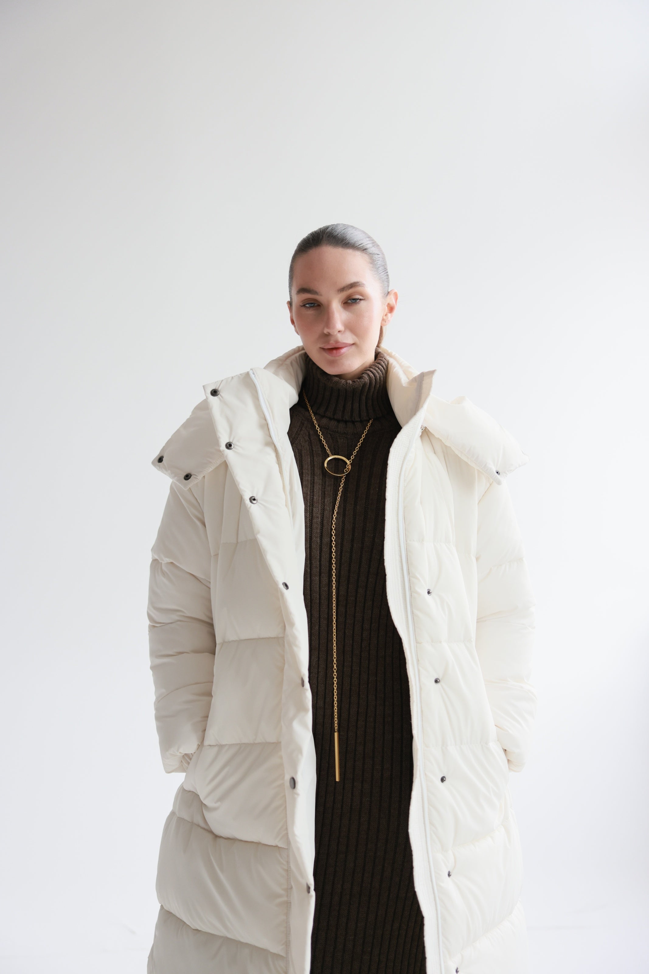 Oversized Maxi Puffer Jacket White