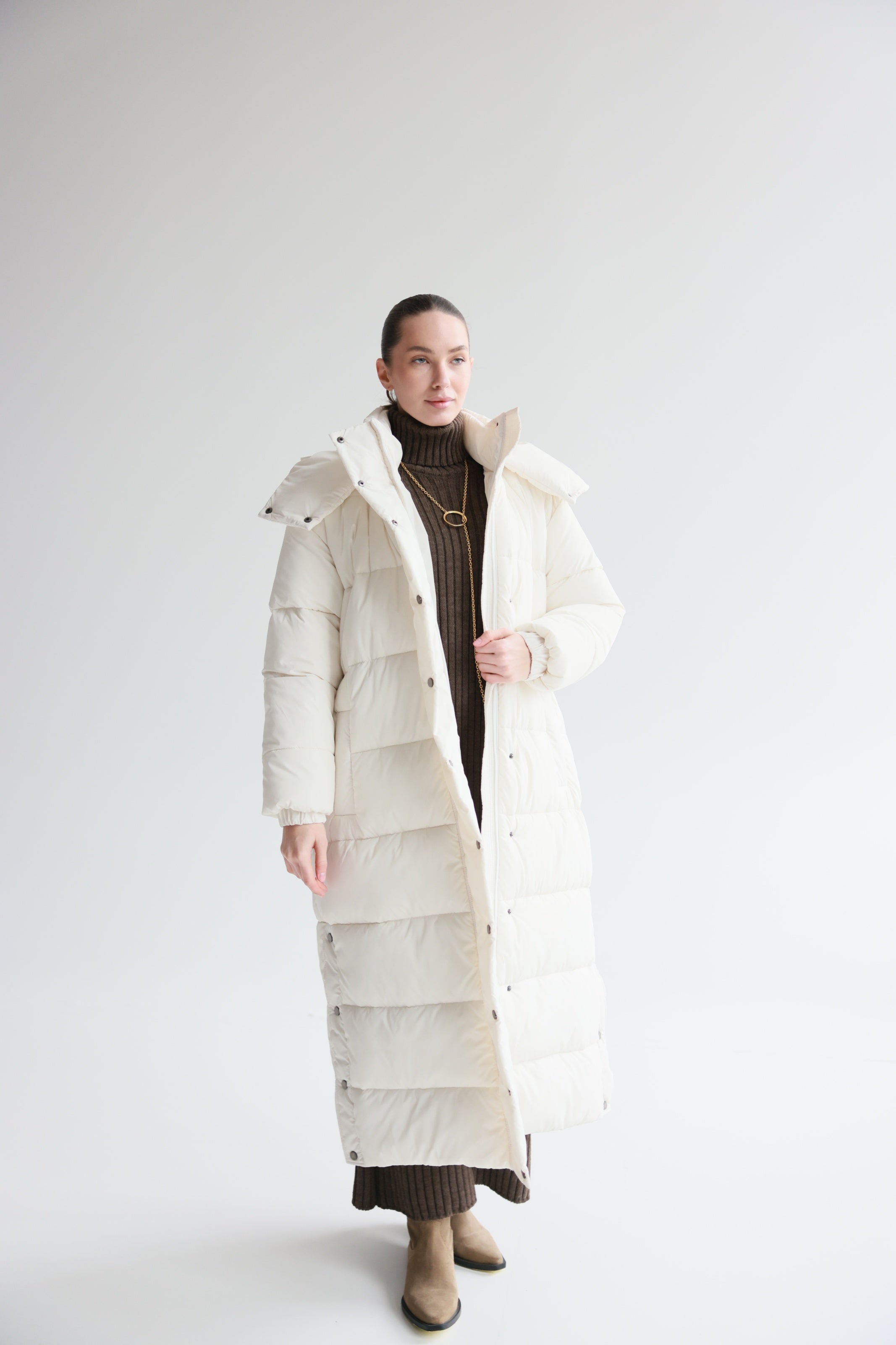 Oversized Maxi Puffer Jacket White