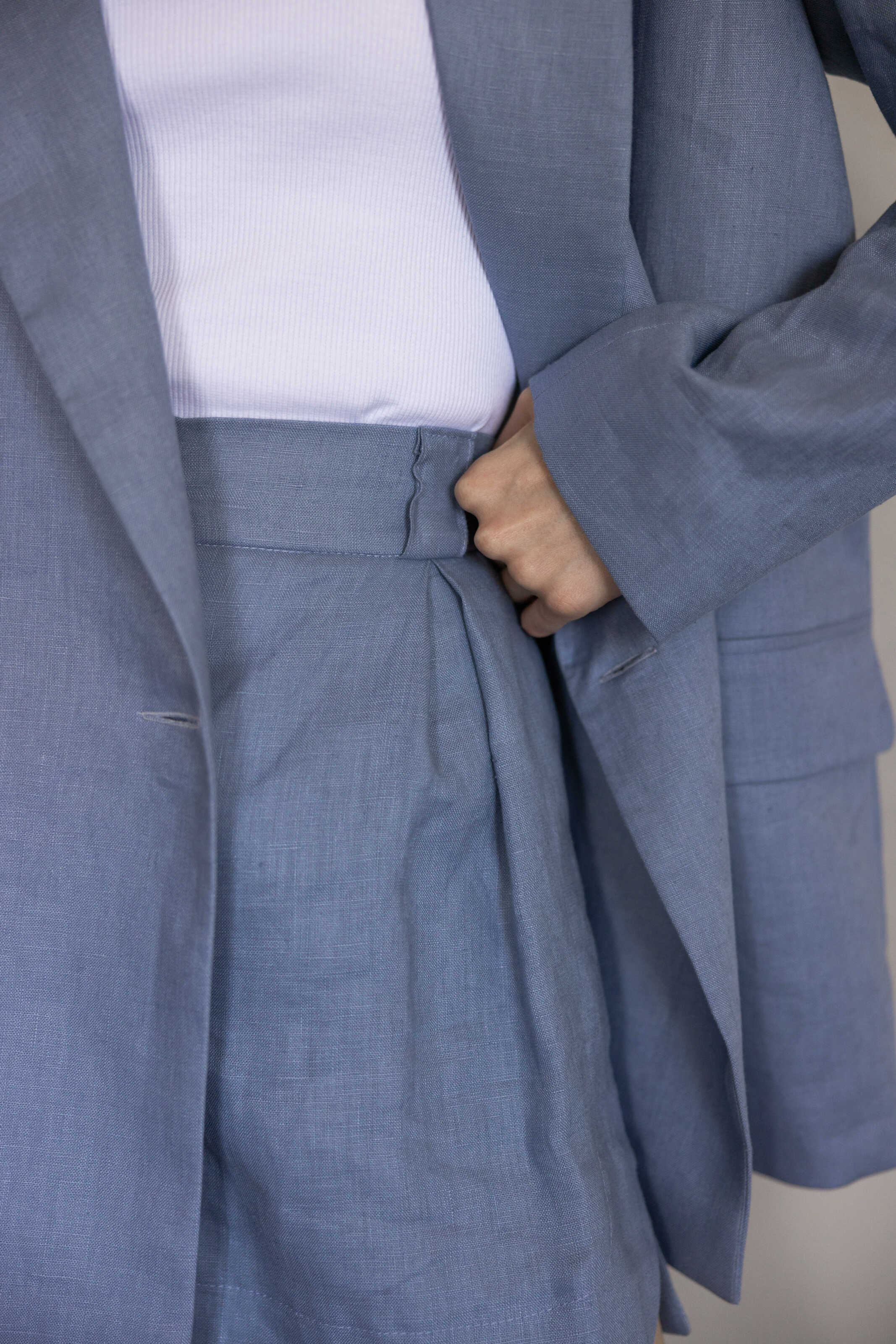 Shorts blue linen