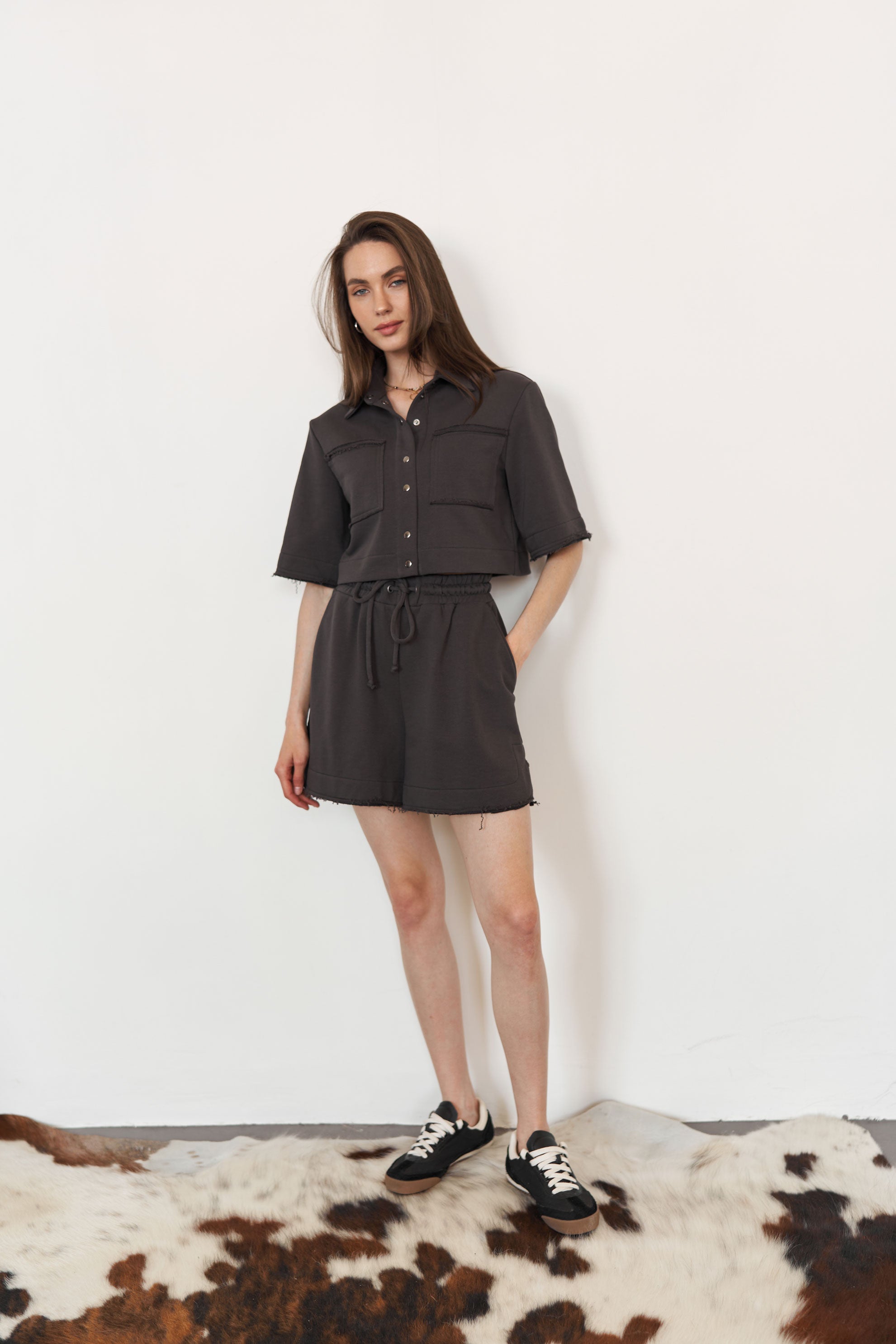 Shorts black knit