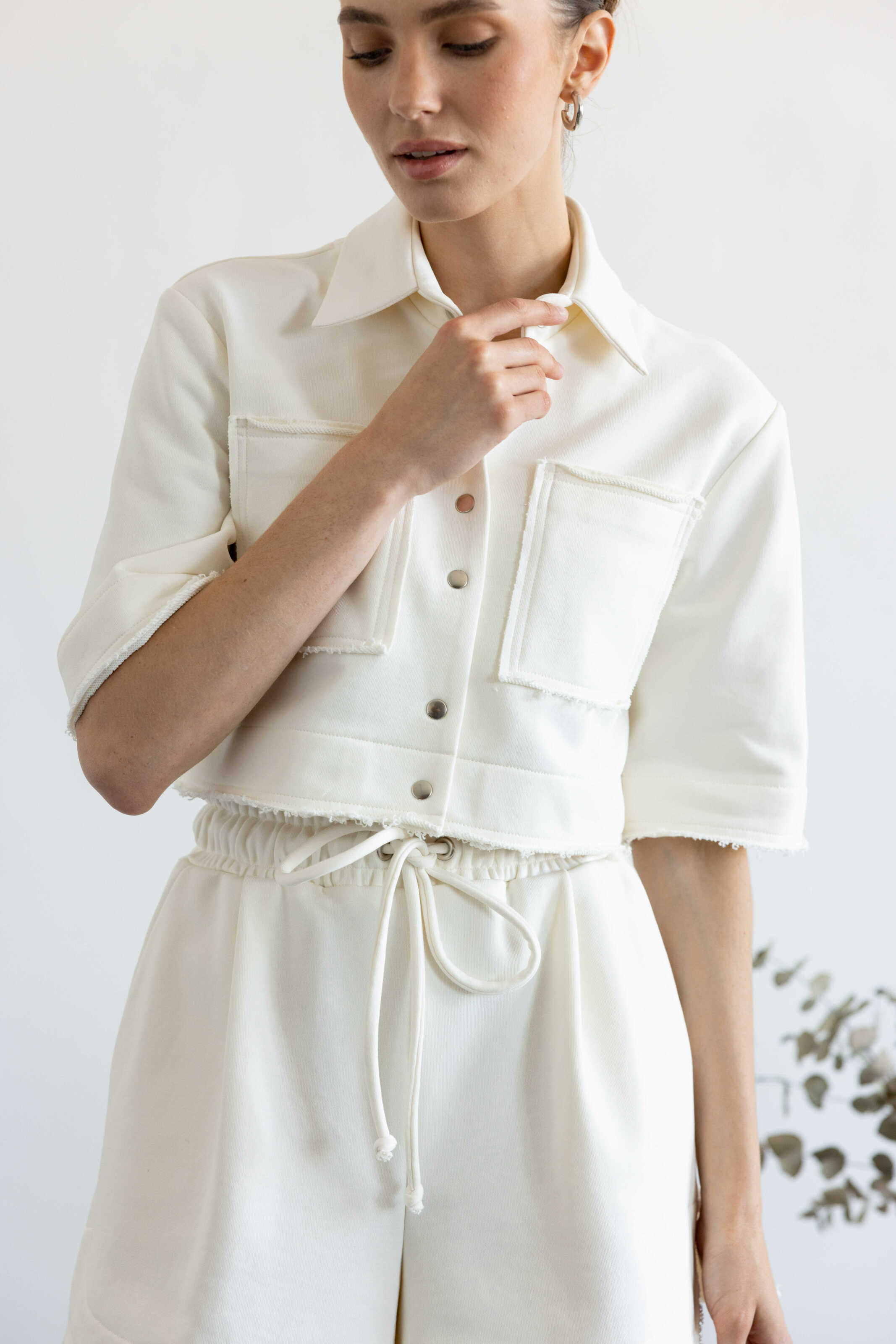 Shorts cream knit