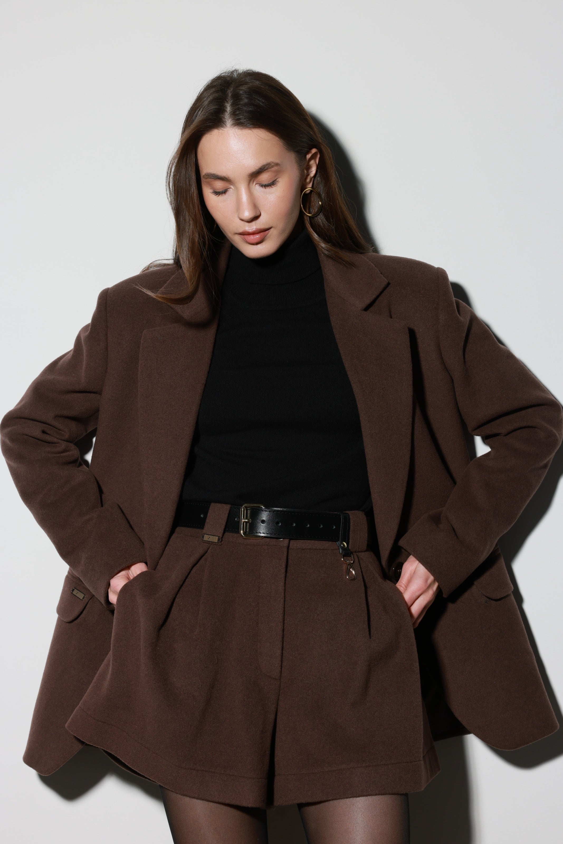 Chocolate Wool Shorts