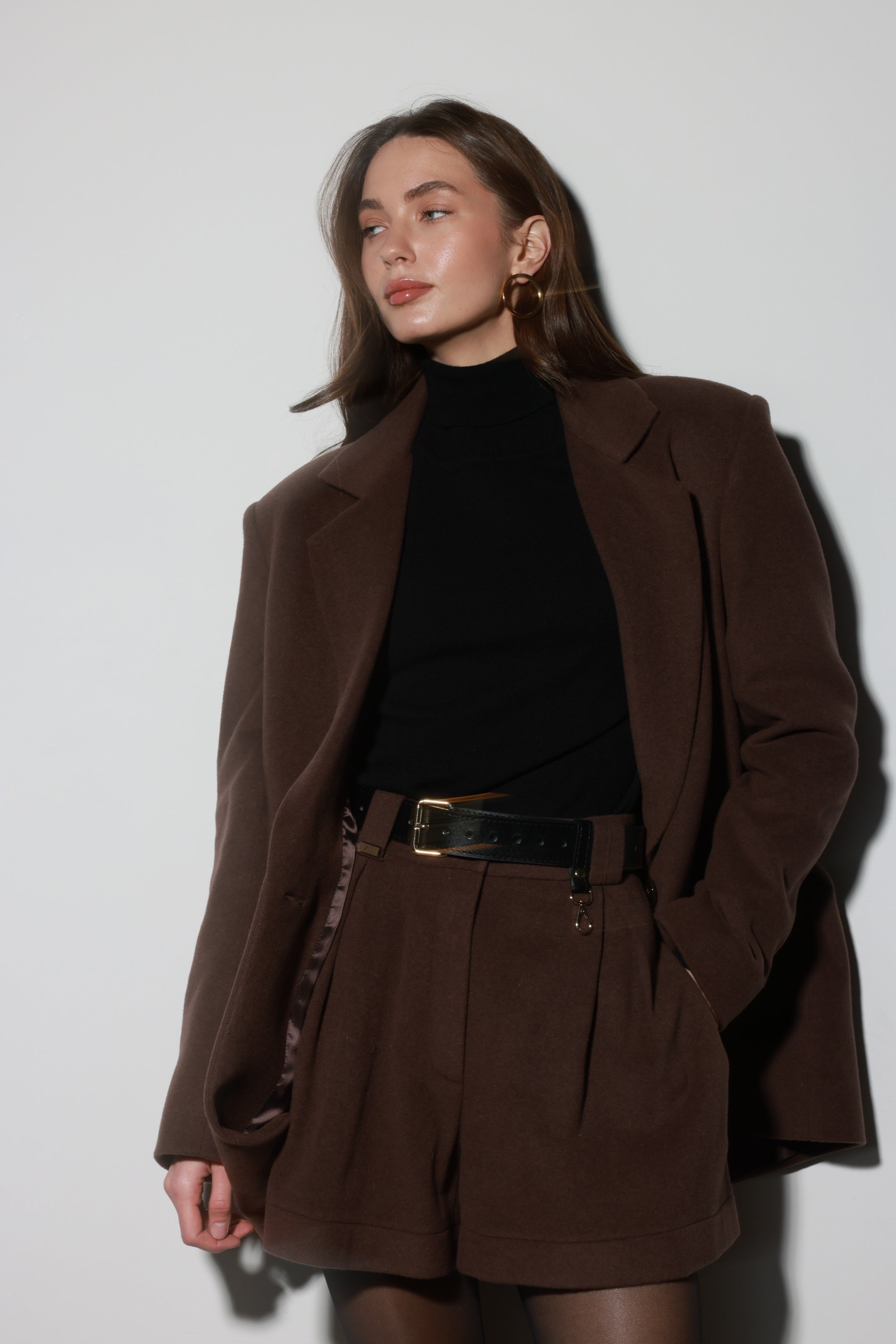 Chocolate Wool Shorts