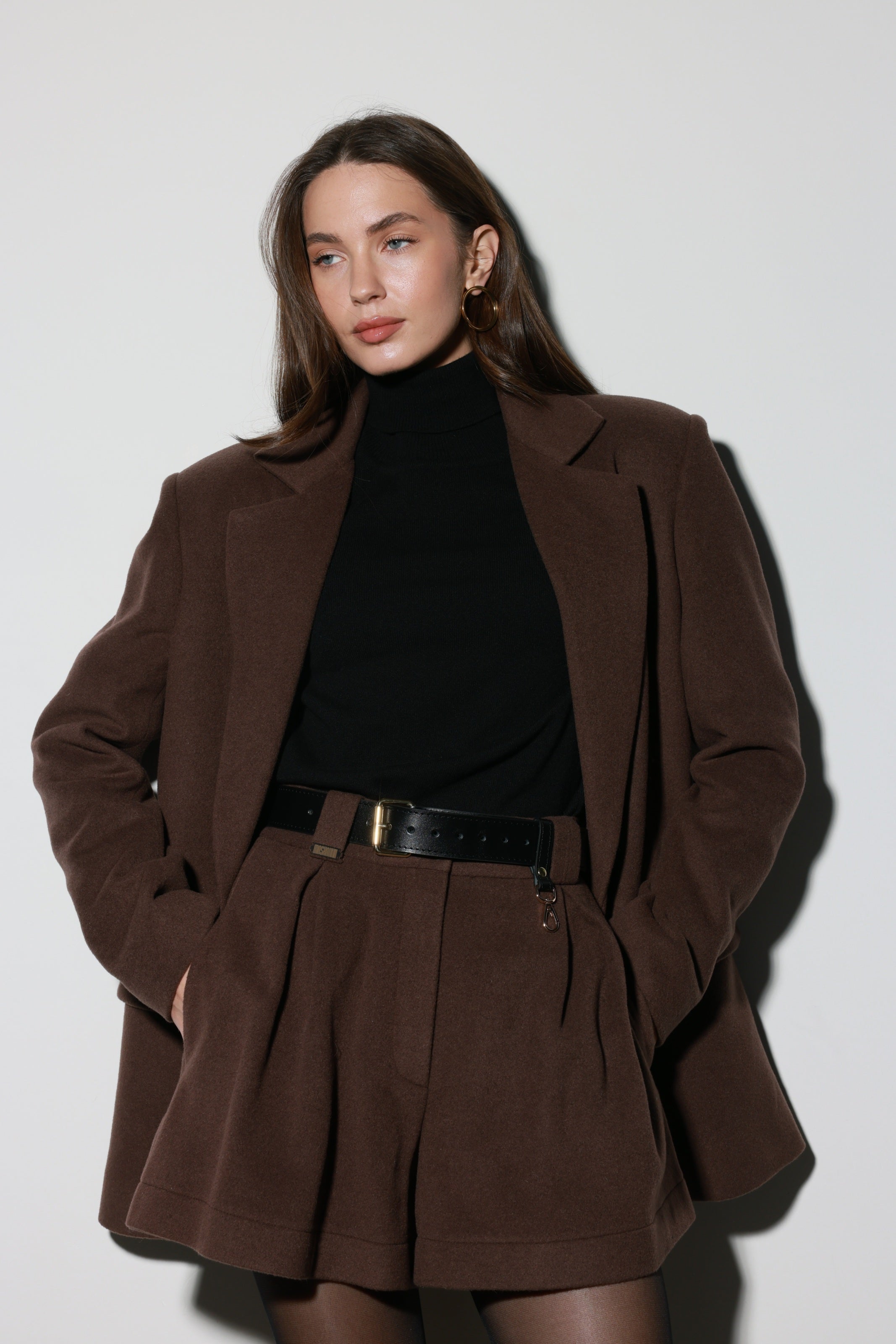 Chocolate Wool Shorts