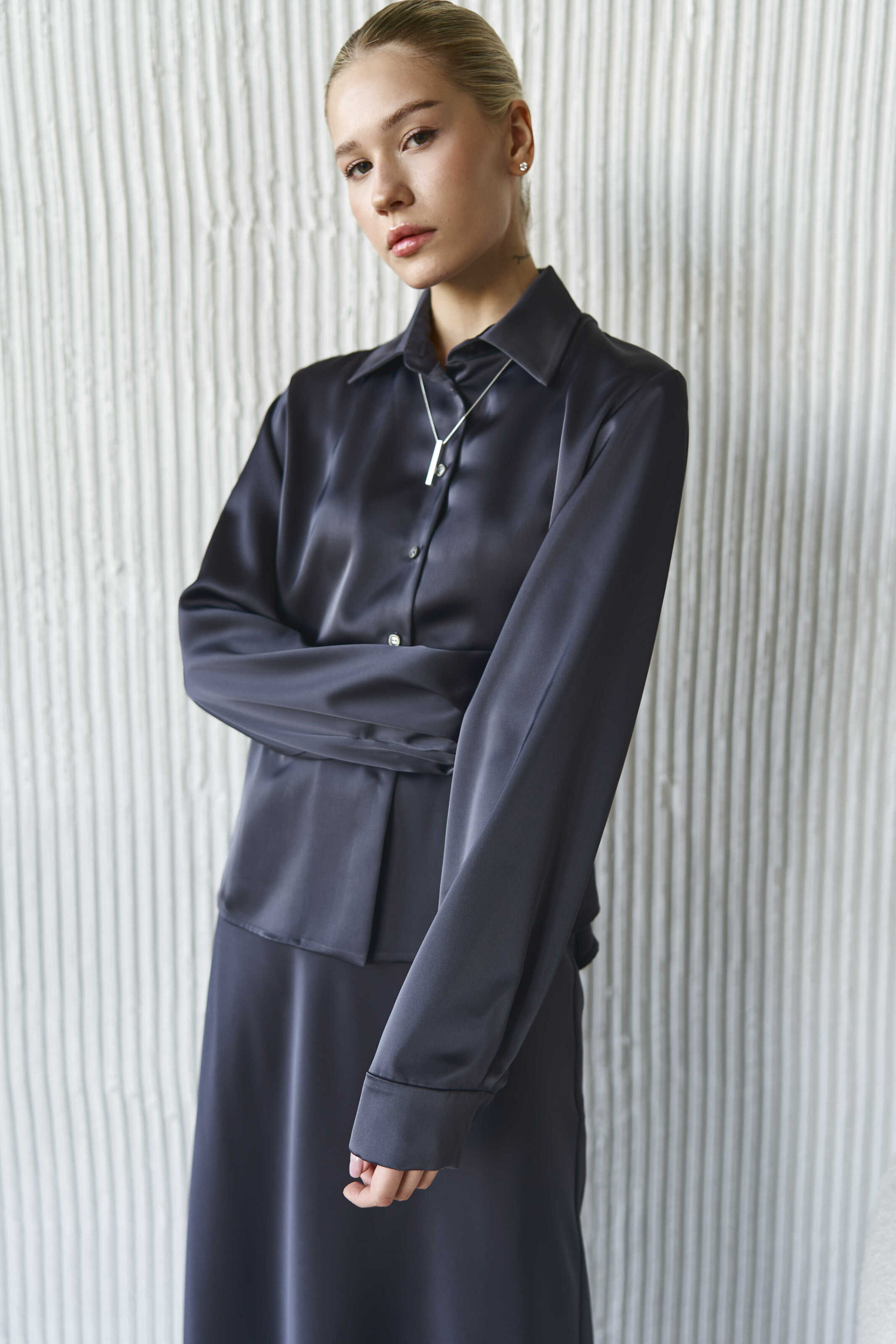 Silk Shirt Graphite