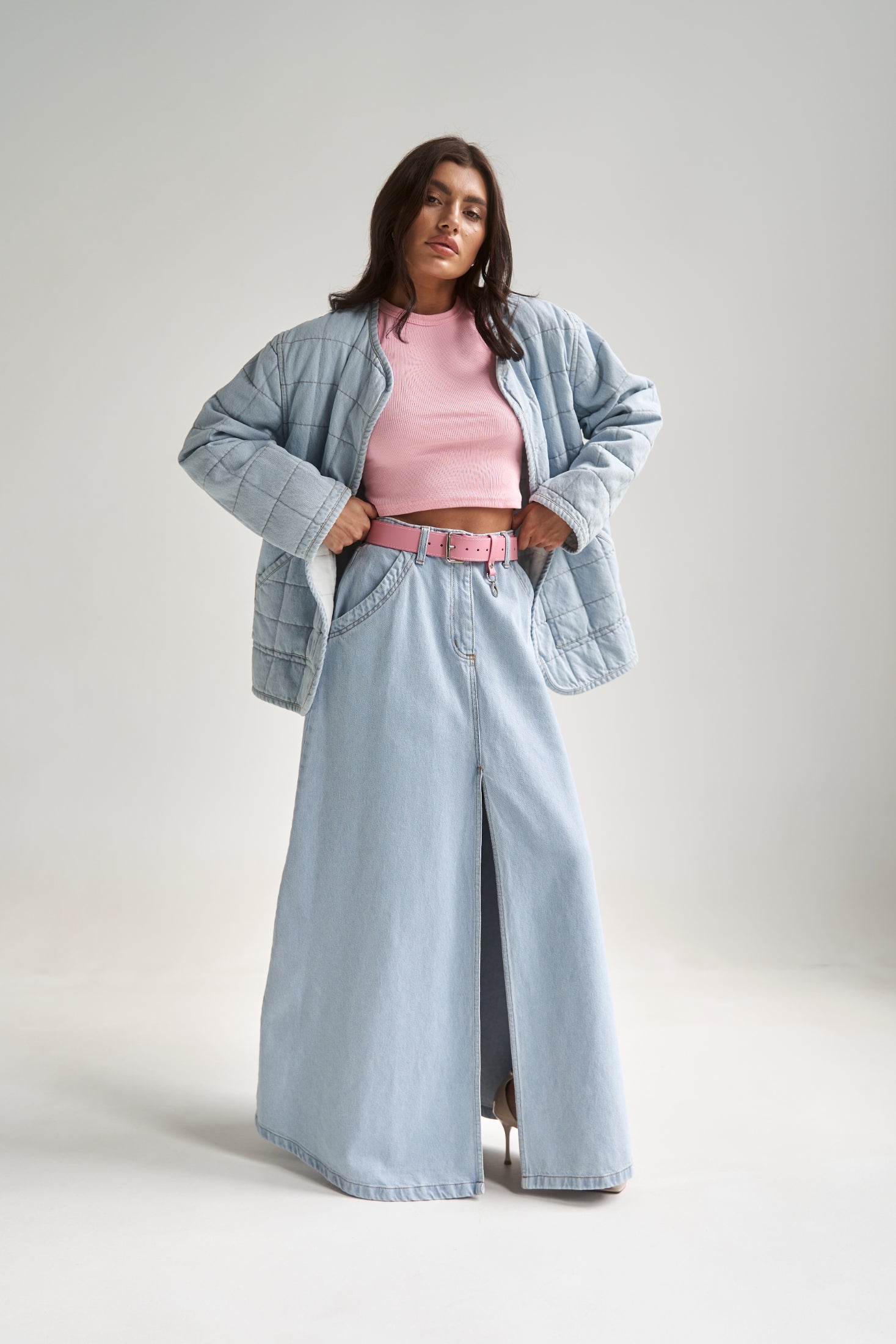 Denim Maxi Skirt LightBlue