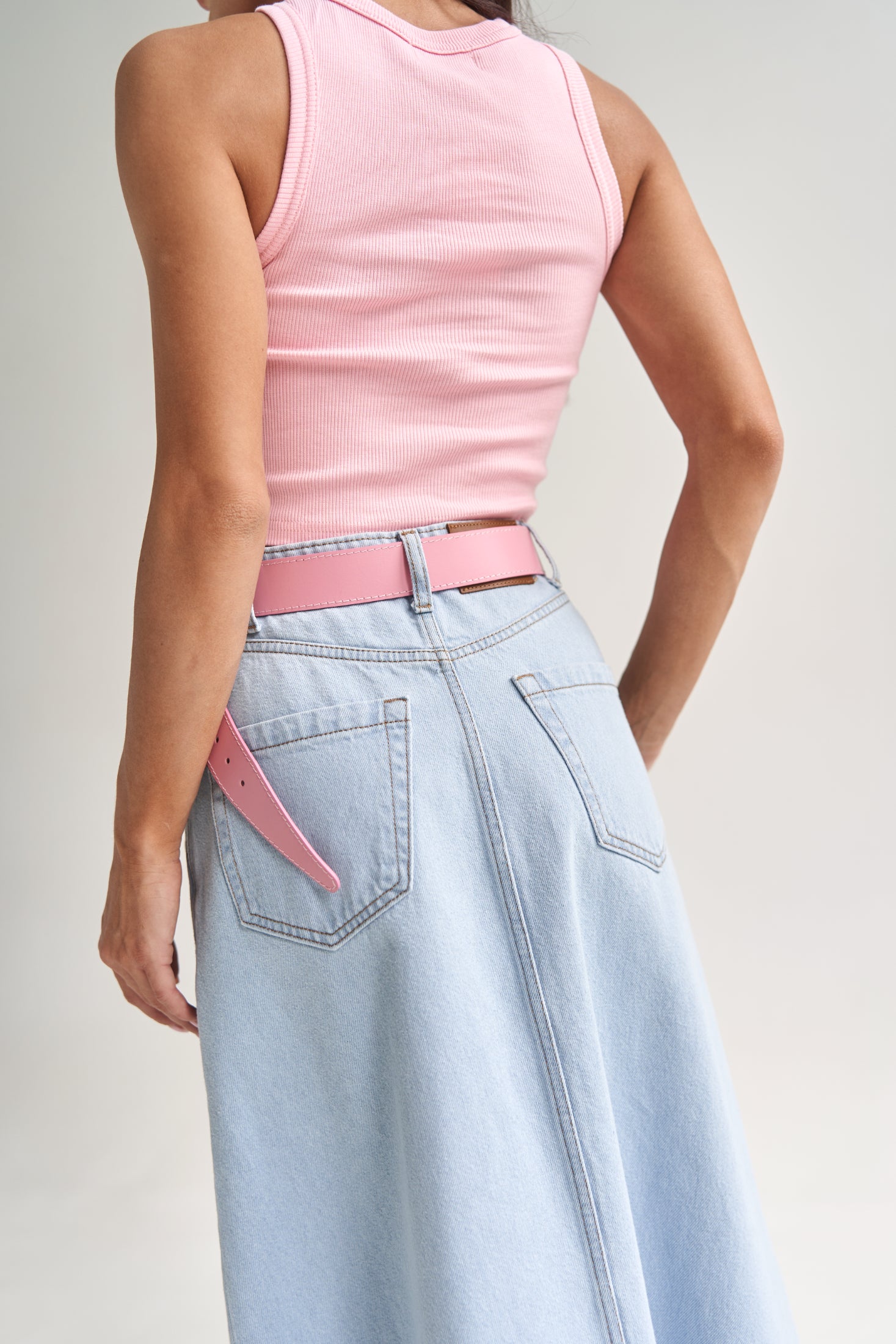 Denim Maxi Skirt LightBlue