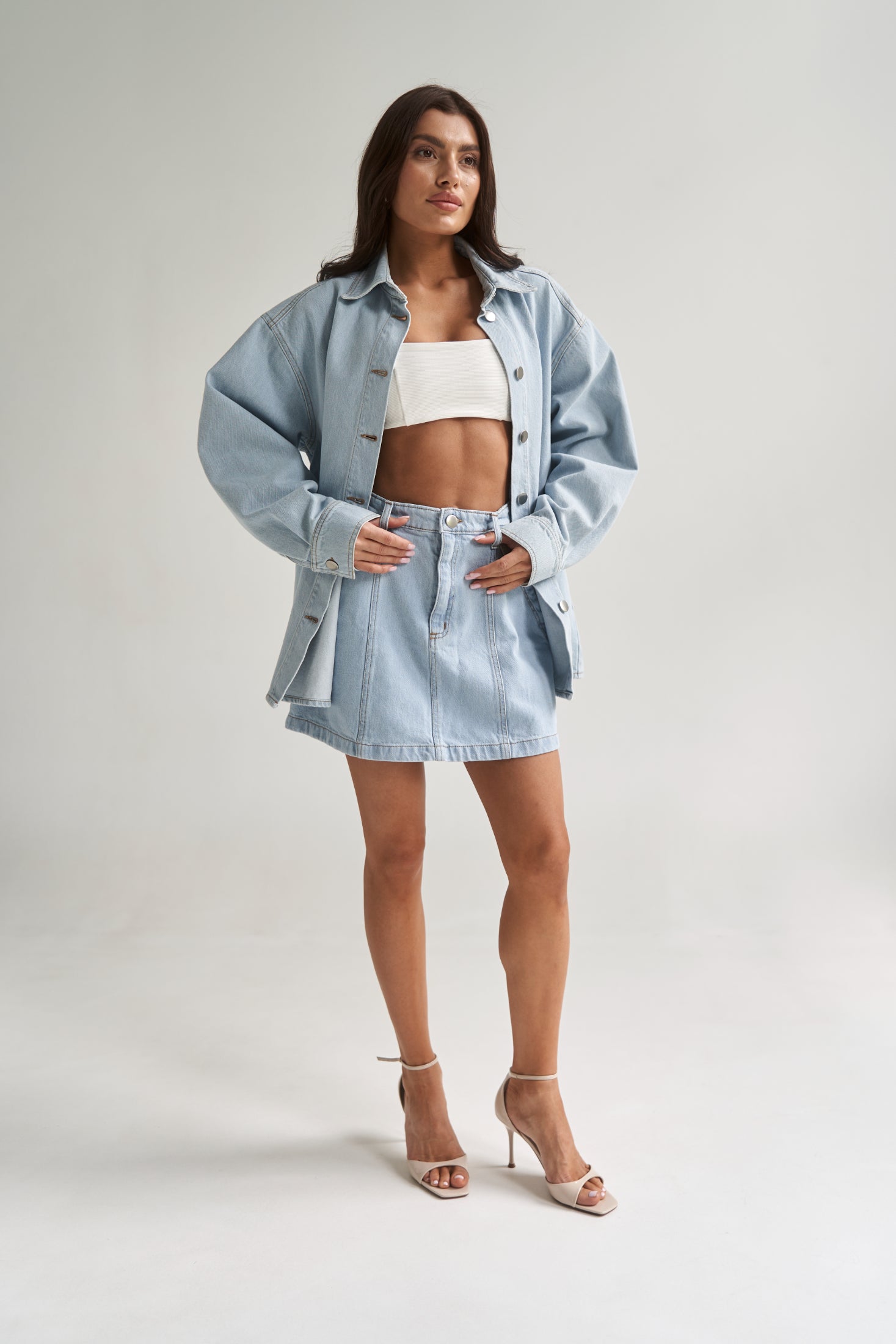 Denim Mini Skirt LightBlue