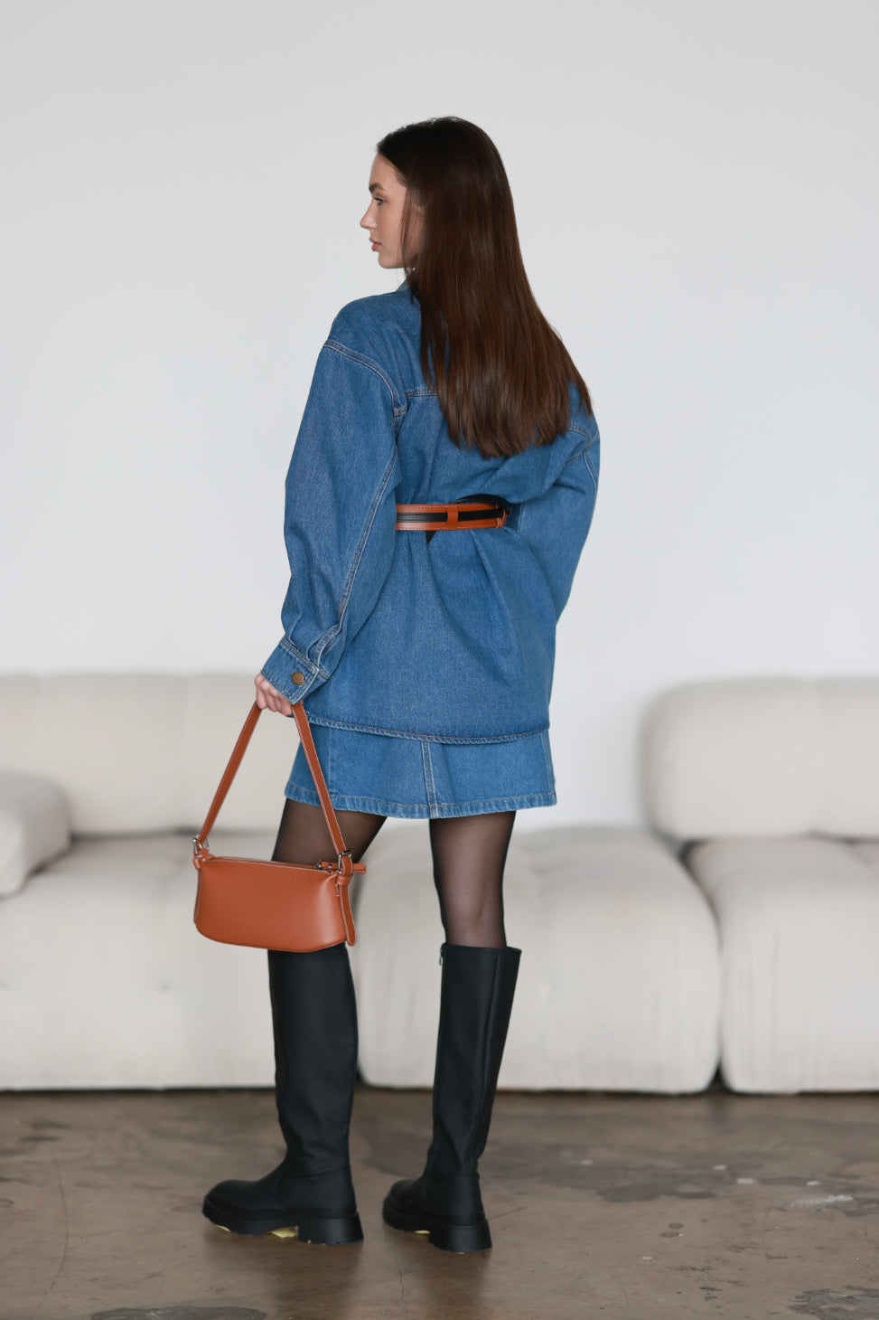 Denim Mini Skirt Blue