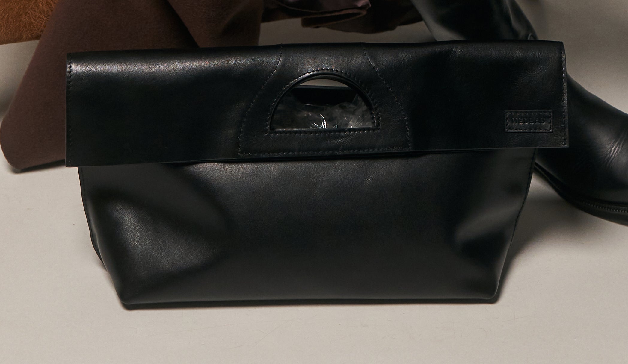 NEDBAS Leather Bag Black