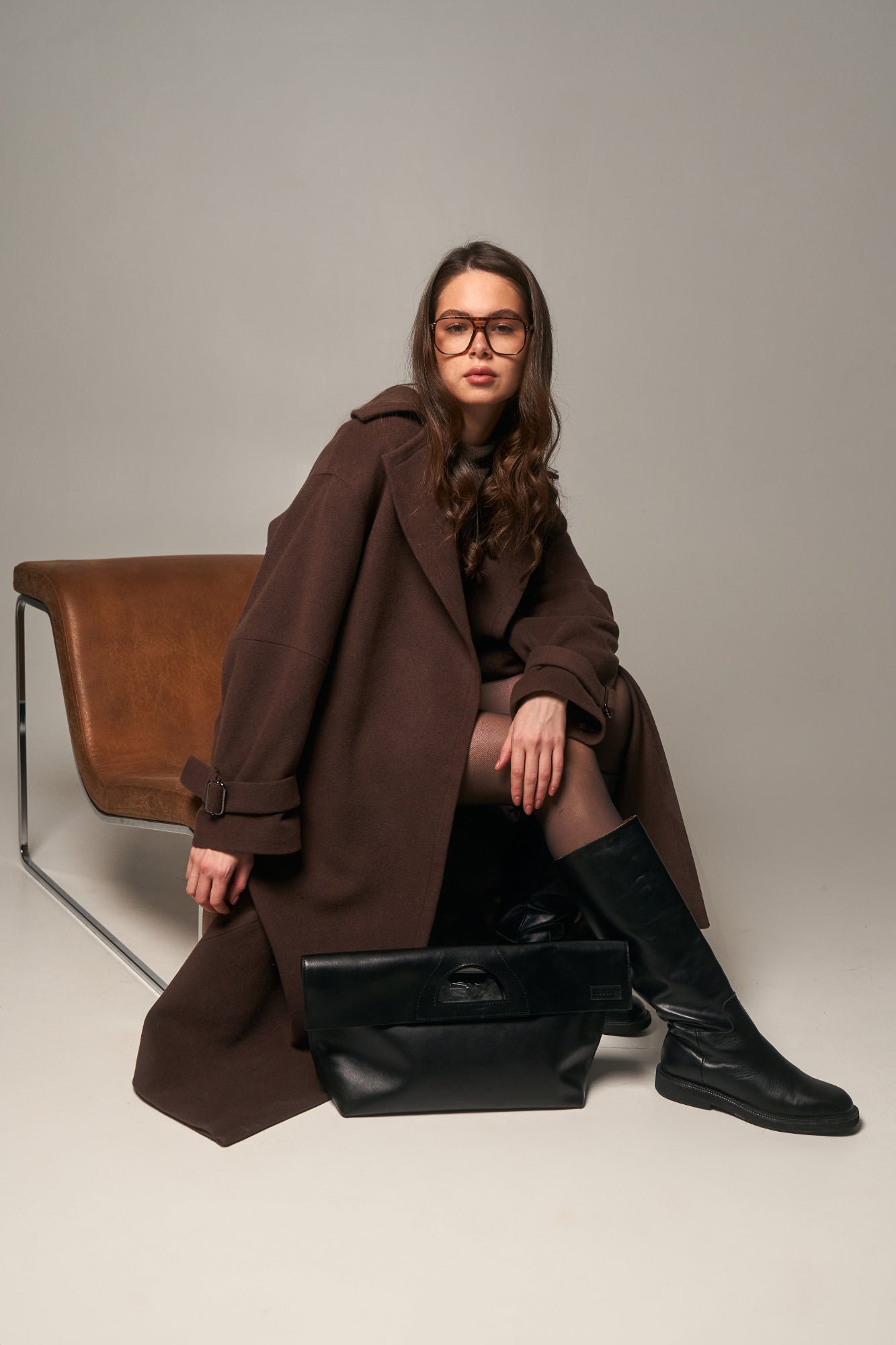 NEDBAS Leather Bag Black