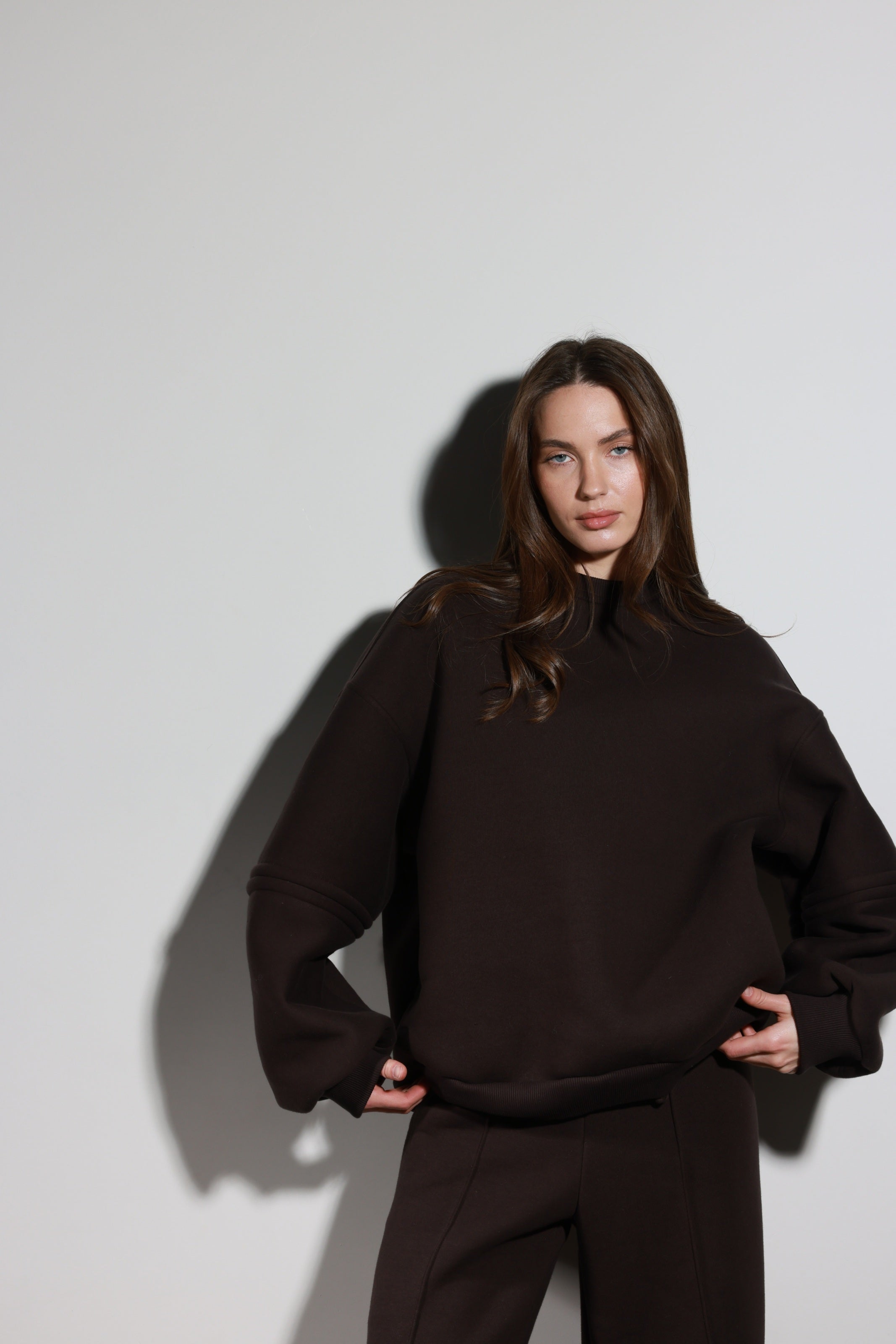 Chocolate Knit Sweatshirt