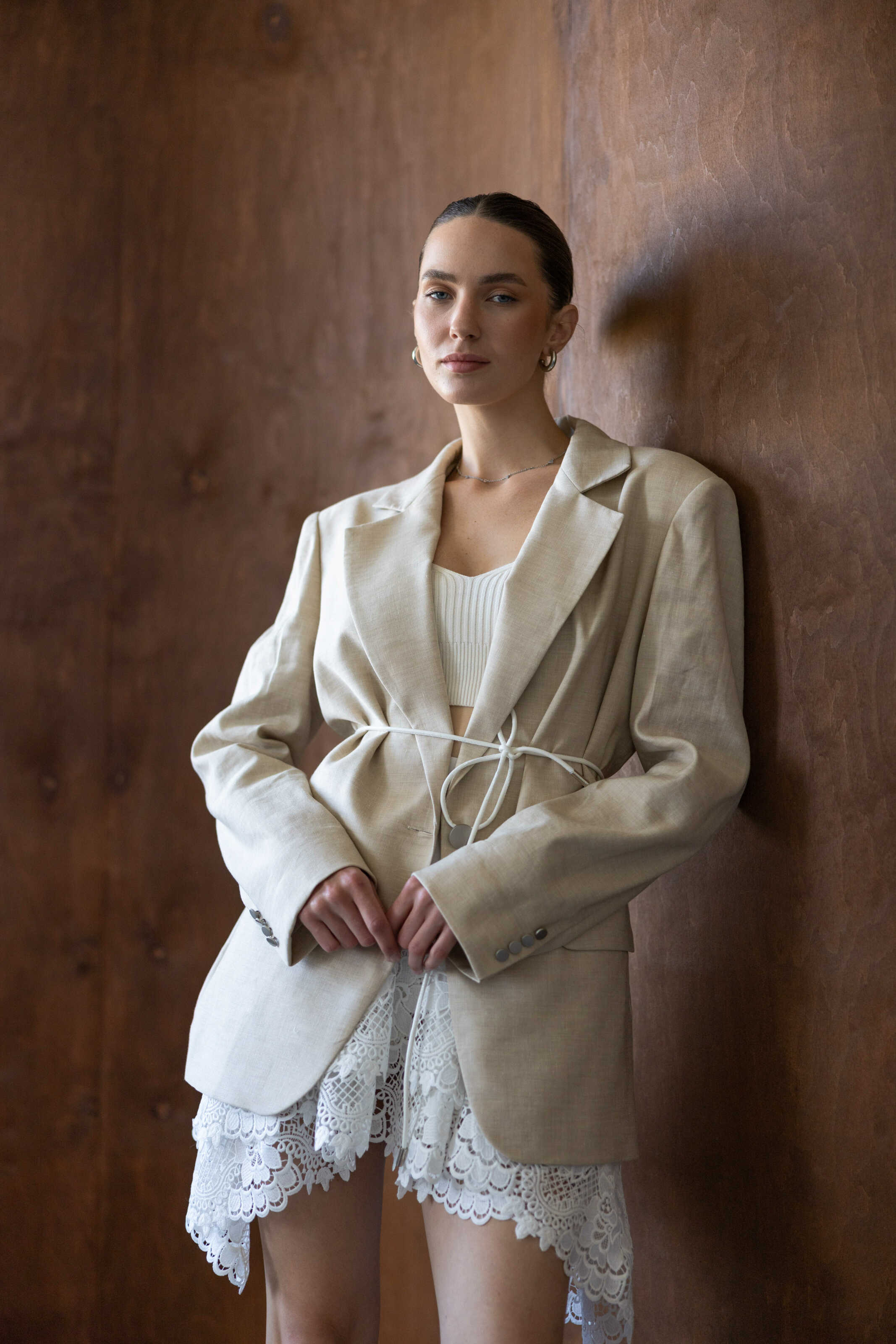 Blazer linen Oversize Beige