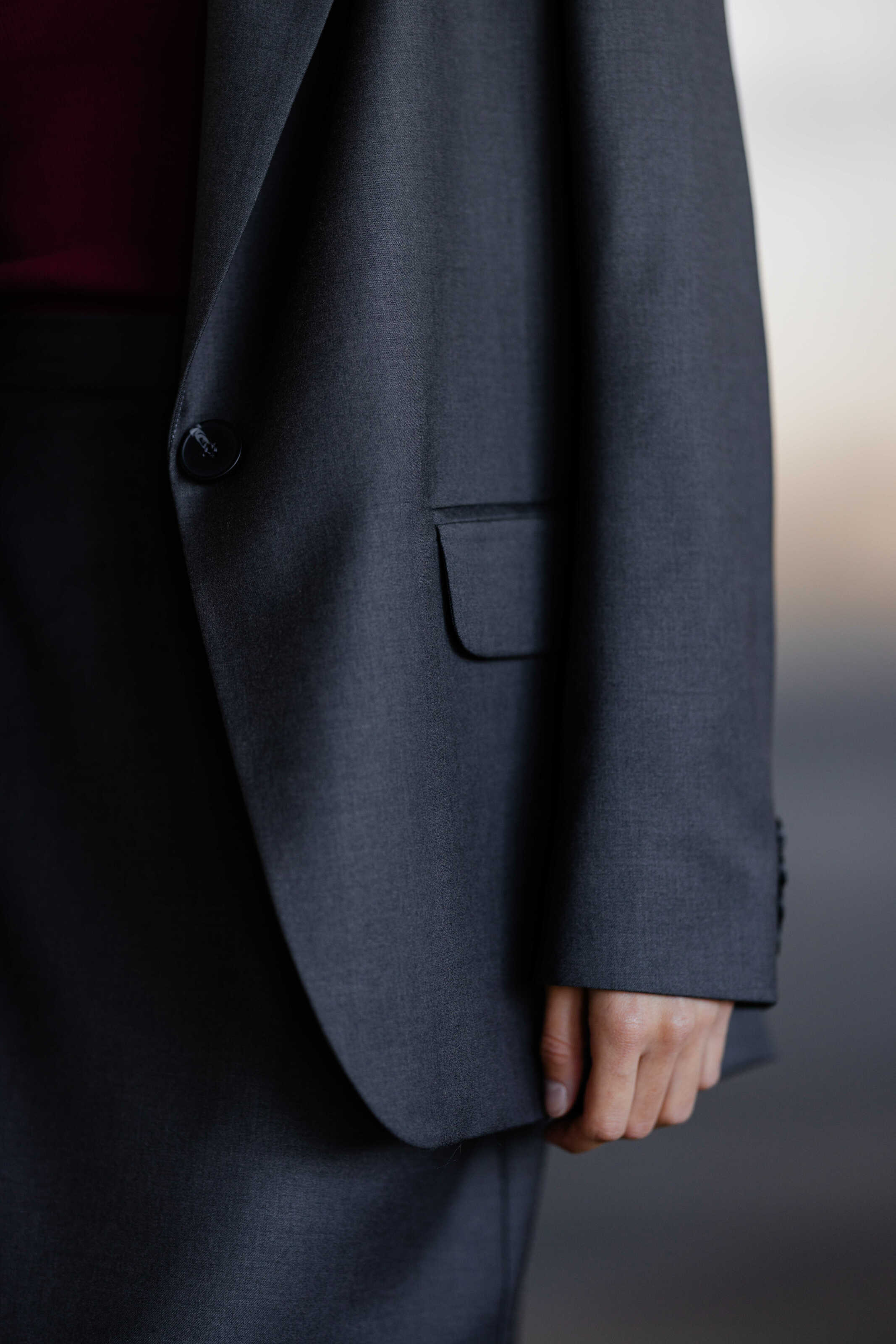 Suit Fabric Jacket Gray